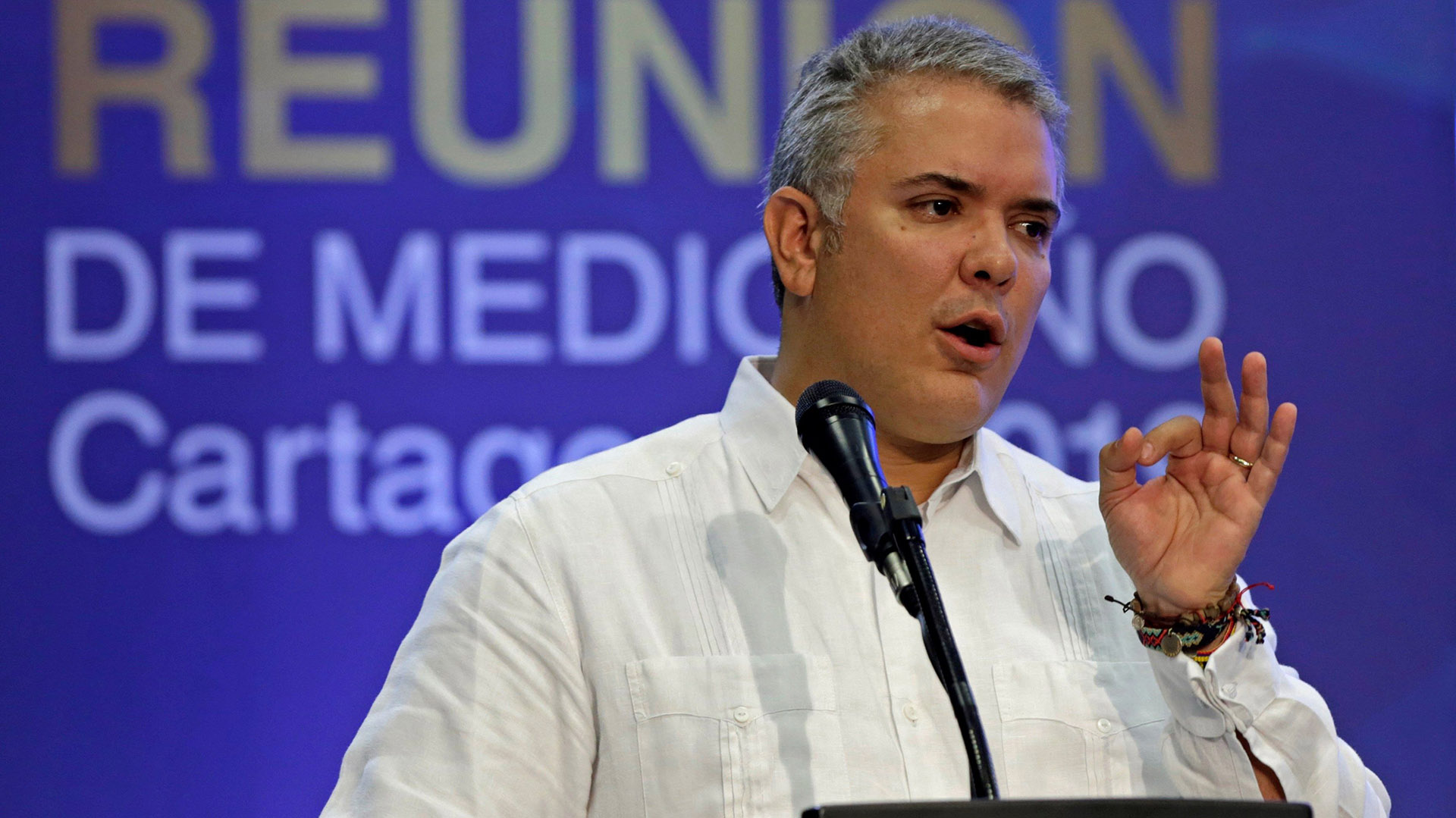 El presidente de Colombia, Iván Duque, afirmó que el gobierno chavista protege a terroristas del ELN (EFE/ Ricardo Maldonado Rozo)