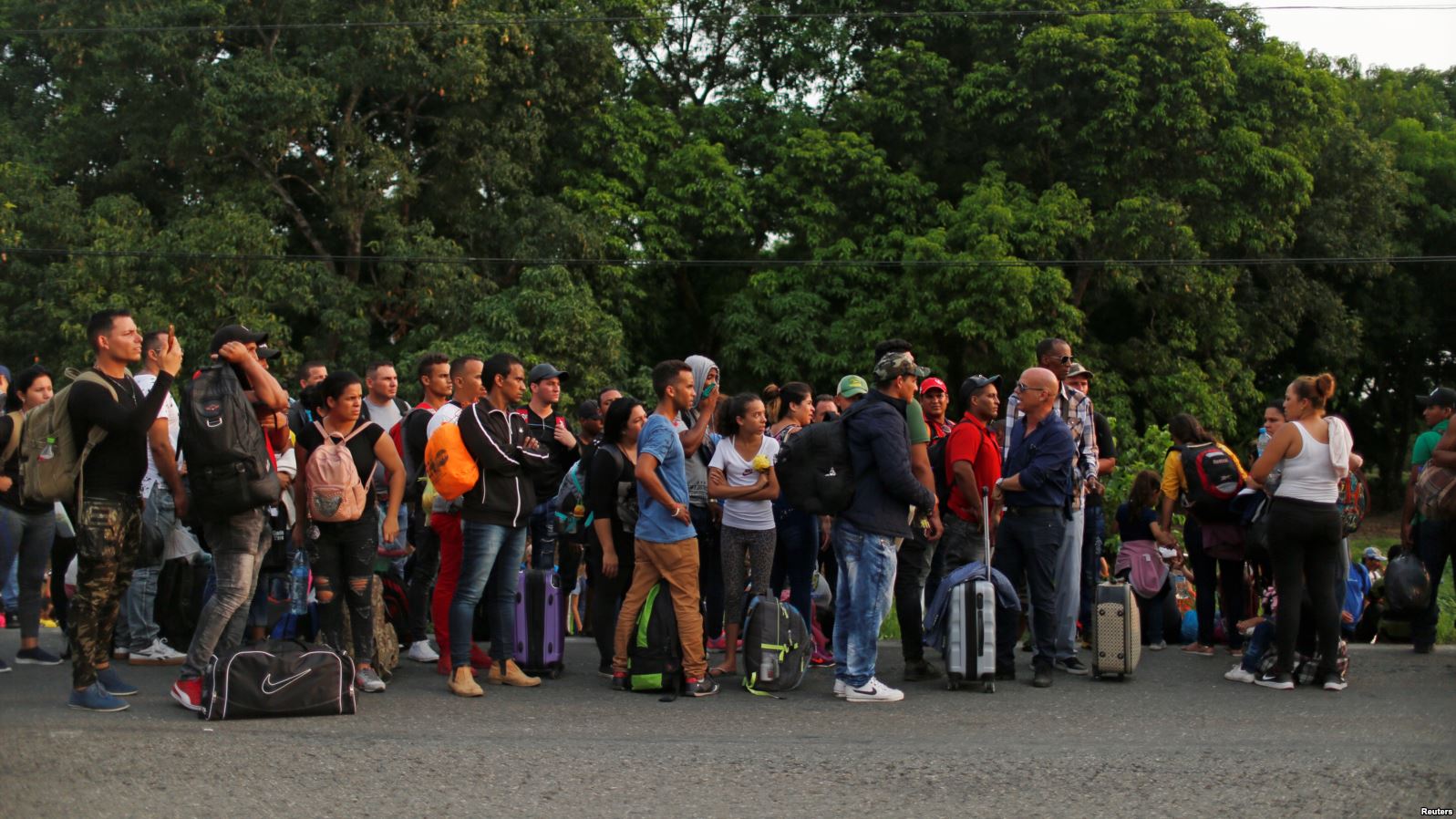 Migrantes cubanos en camino a EEUU. Reuters