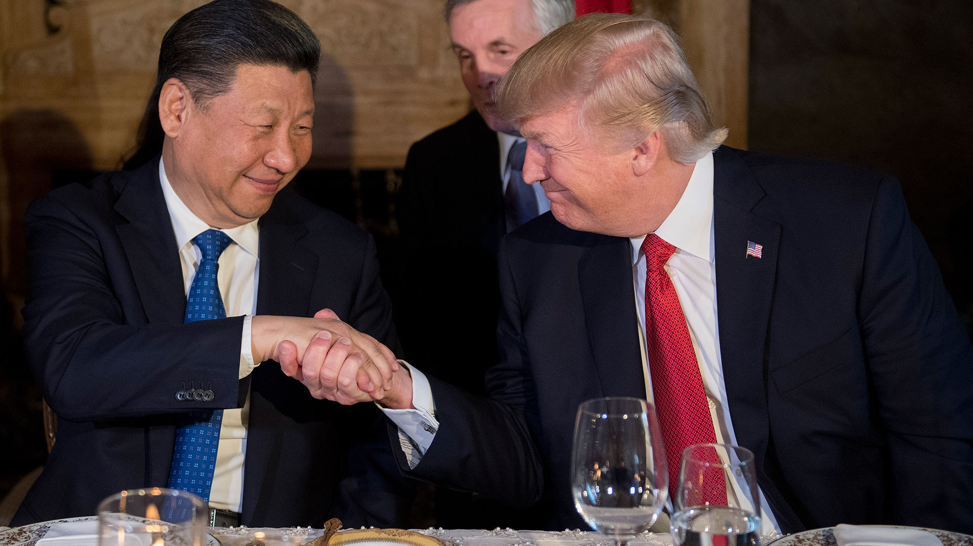 Donald Trump Junto a Xi Jinping, el presidente chino (AFP)