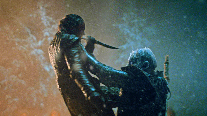 Arya Stark ataca al Rey de la Noche en una de las escenas más emotivas de la serie (HBO)