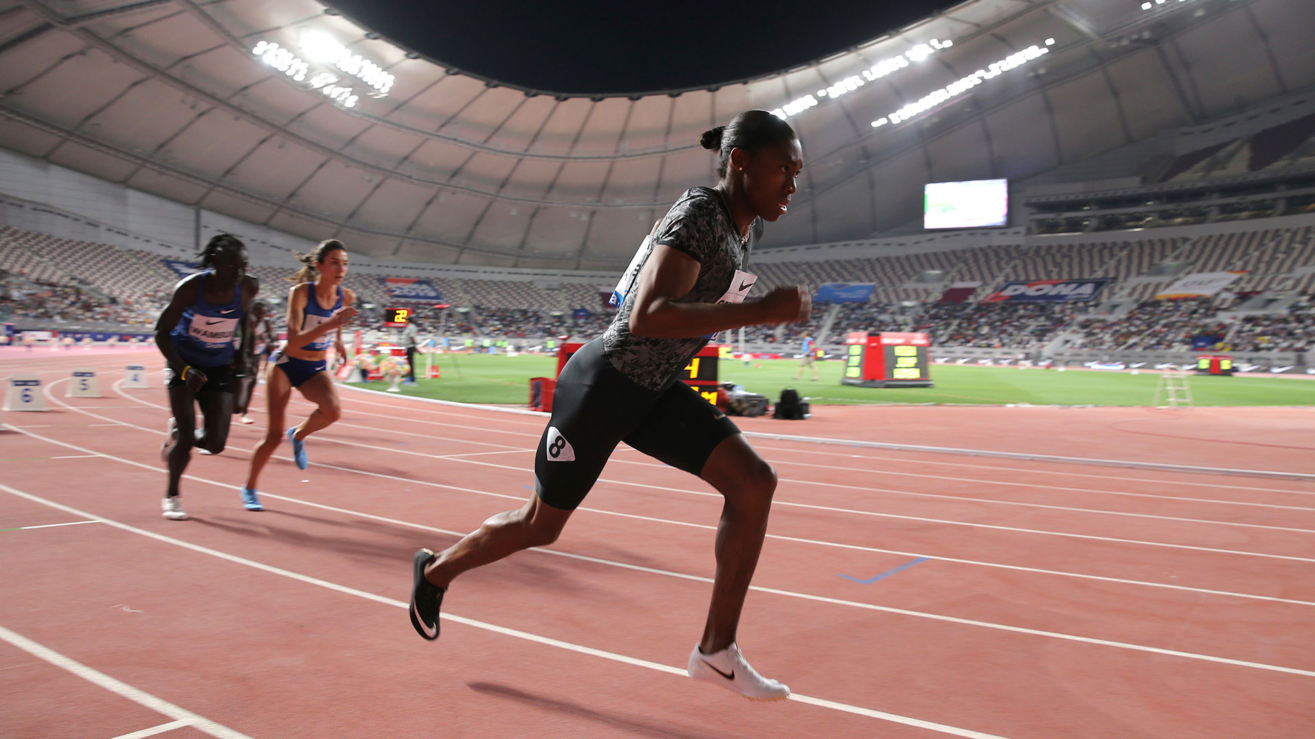 Caster Semenya ganó en los 800 metros de la Diamond League en Doha (AP)