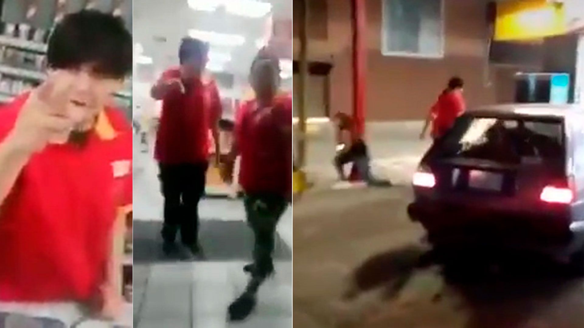 En redes sociales fueron difundidos los videos de la agresión ocurrida en una tienda ubicada en el bulevar Lázaro Cárdenas (Foto: captura de pantalla)