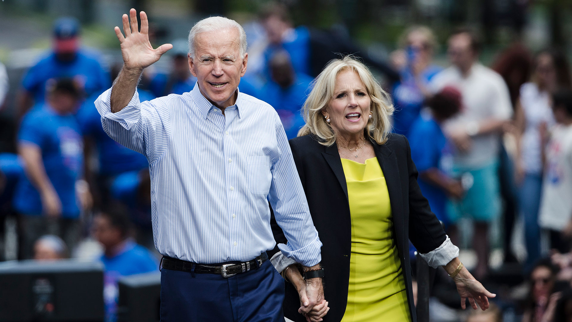 Joe Biden y su esposa Jill (AP)