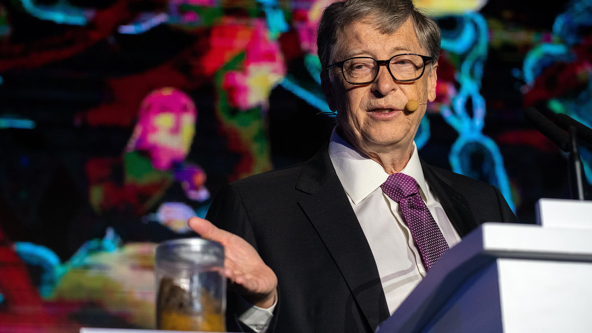 Bill Gates, fundador de Microsoft, uno de los accionistas de Beyond Meat (Foto: Nicolas ASFOURI / AFP)