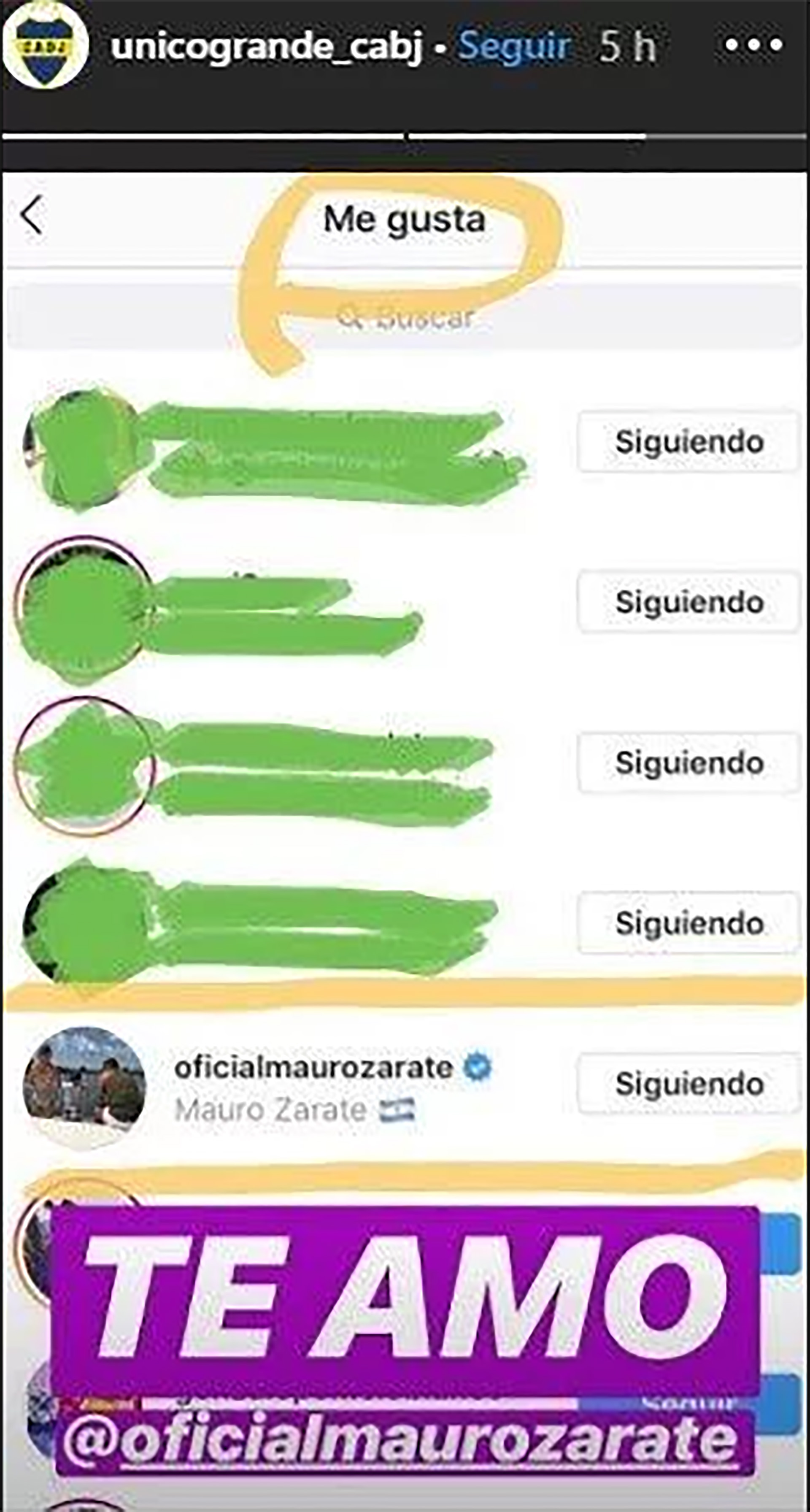 Mauro Zárate le dio “like” a la publicación del usuario hincha de Boca