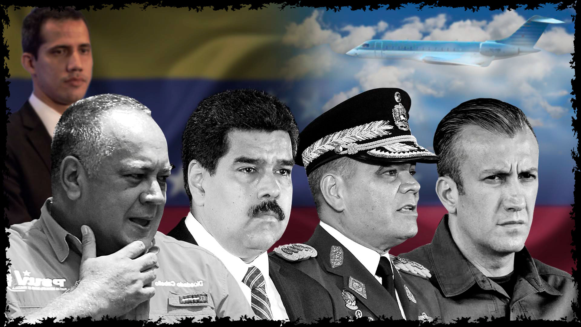 Diosdado Cabello, Nicolás Maduro, Vladimir Padrino López y Tareck El Aissami. Juan Guaidó, expectante en una semana que podría ser clave
