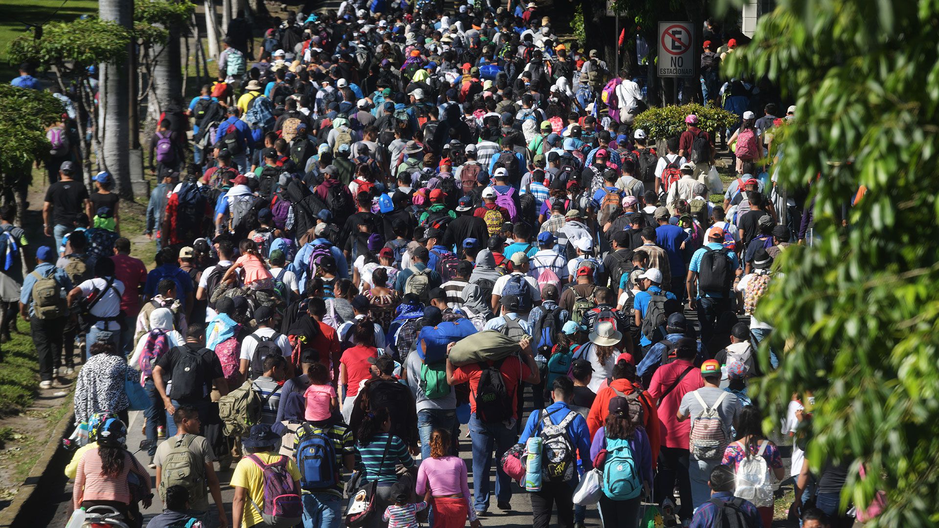La caravana estaba integrada en un principio por más de 7.000 personas (Foto: AFP)