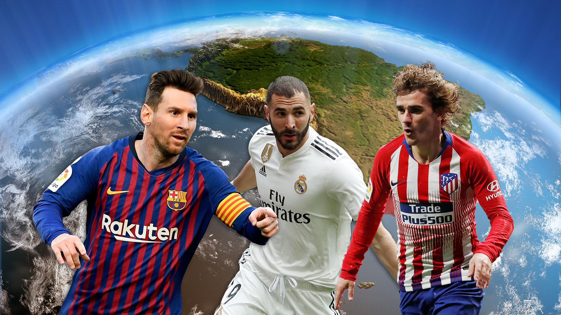 Messi, Benzema y Griezmann son algunas estrellas que brillan en La Liga de España