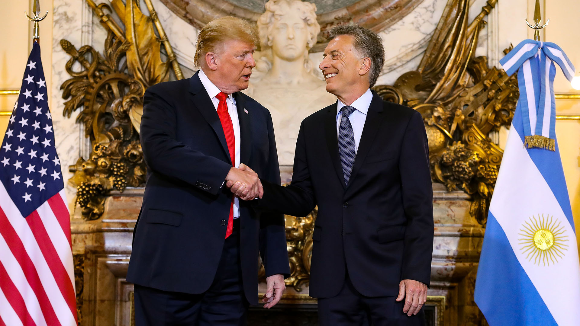 Donald Trump y Mauricio Macri en la Casa Rosada
