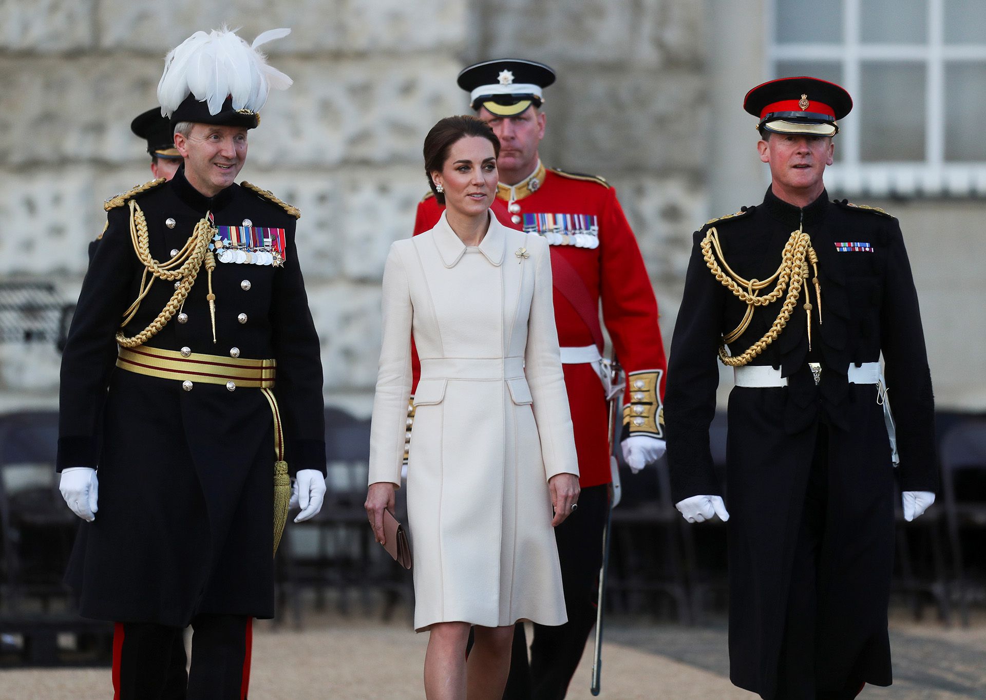 Catalina de Cambridge a su llegada al desfile militar de Beating Retreat, en Londres