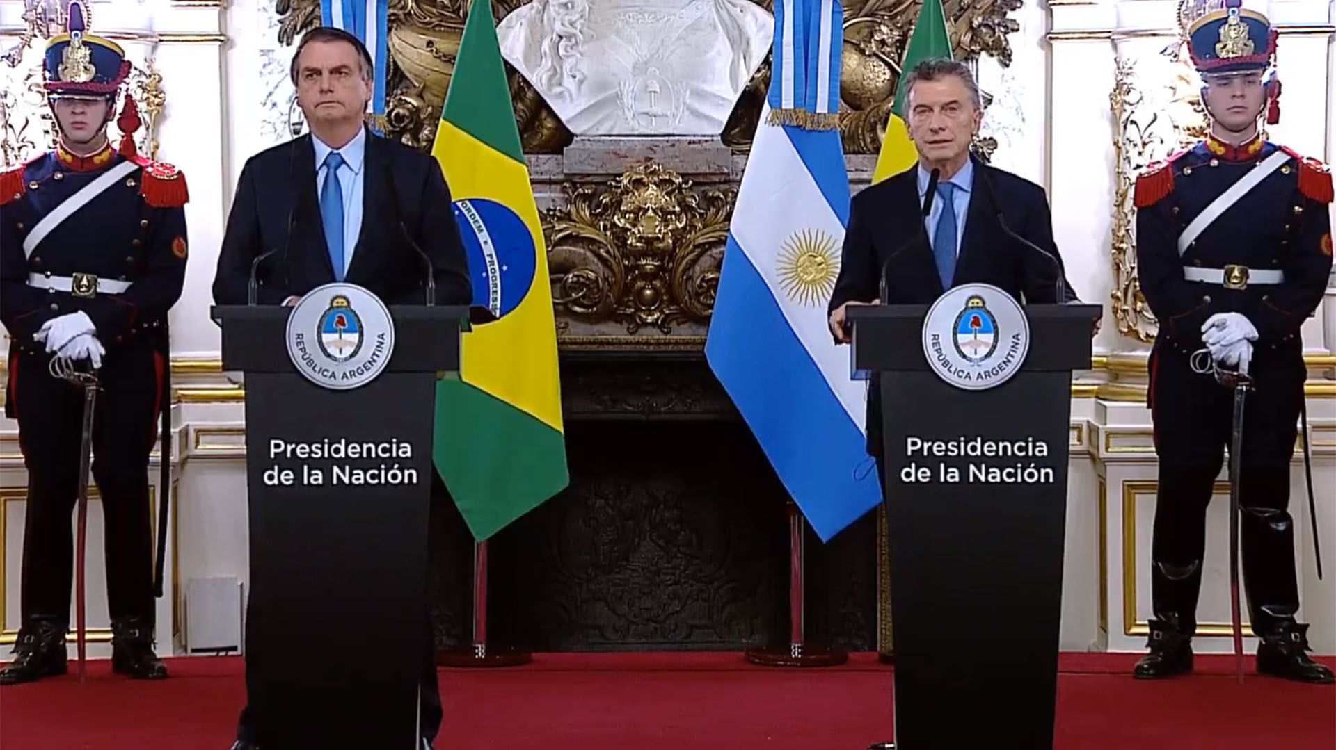 Macri y Bolsonaro, ayer en Casa Rosada