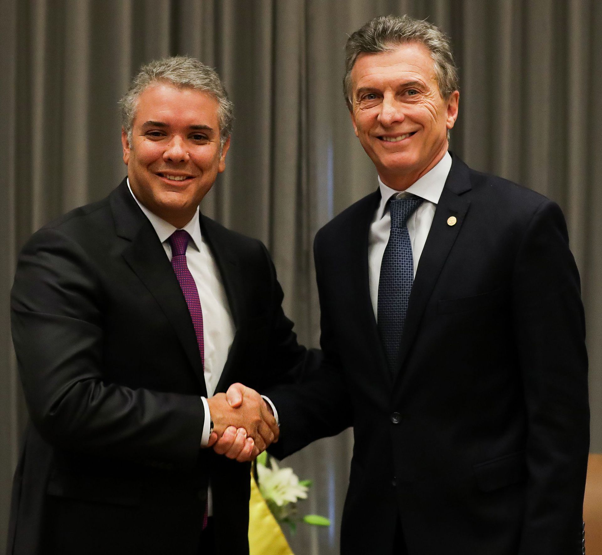 Iván Duque recibió a Mauricio Macri en el 2018 cuando asumió la presidencia