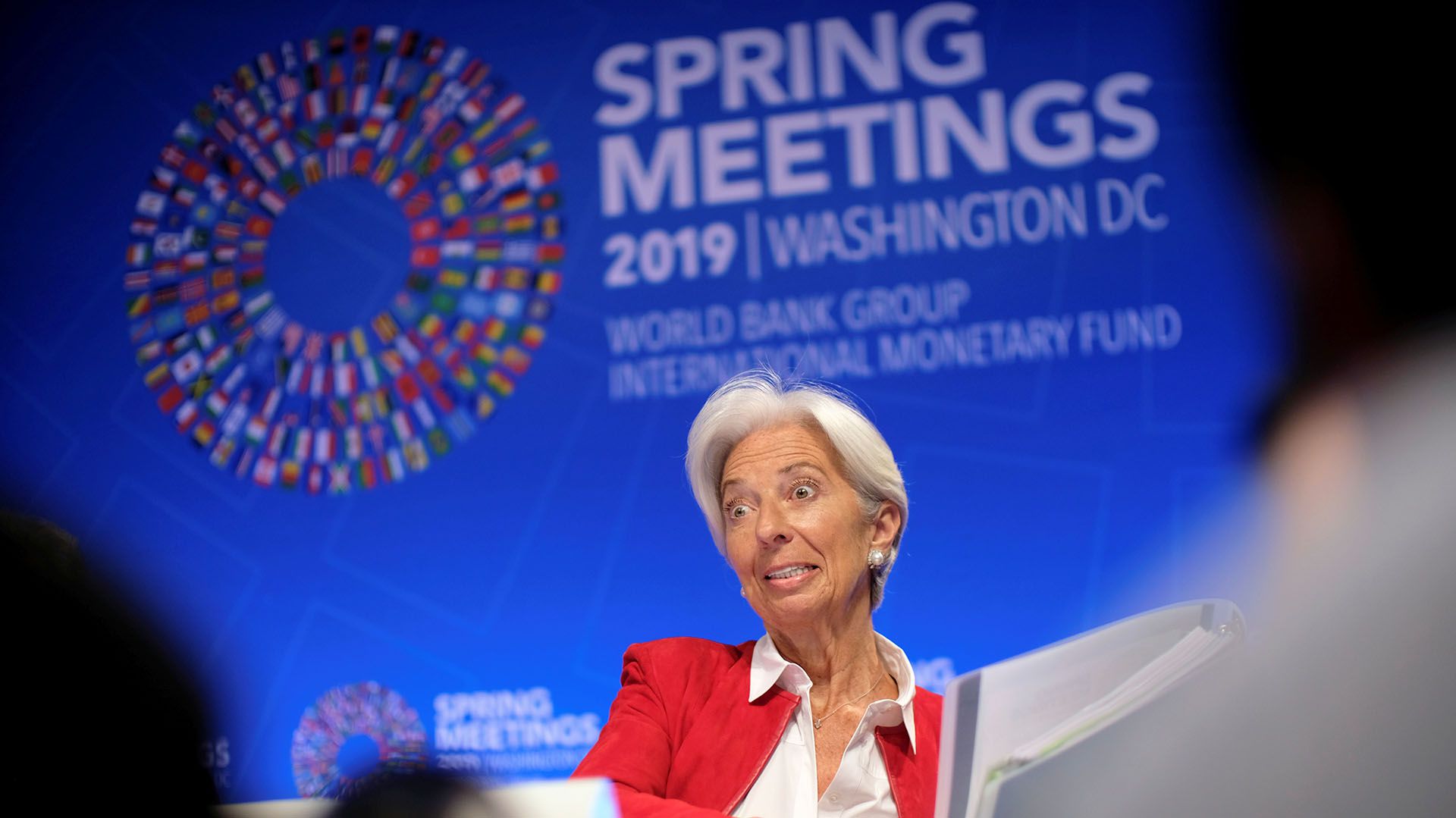Christine Lagarde, directora ejecutiva del Fondo Monetario Internacional. Massa y Fernández proponen renegociar con el FMI, si llegan a la Casa Rosada