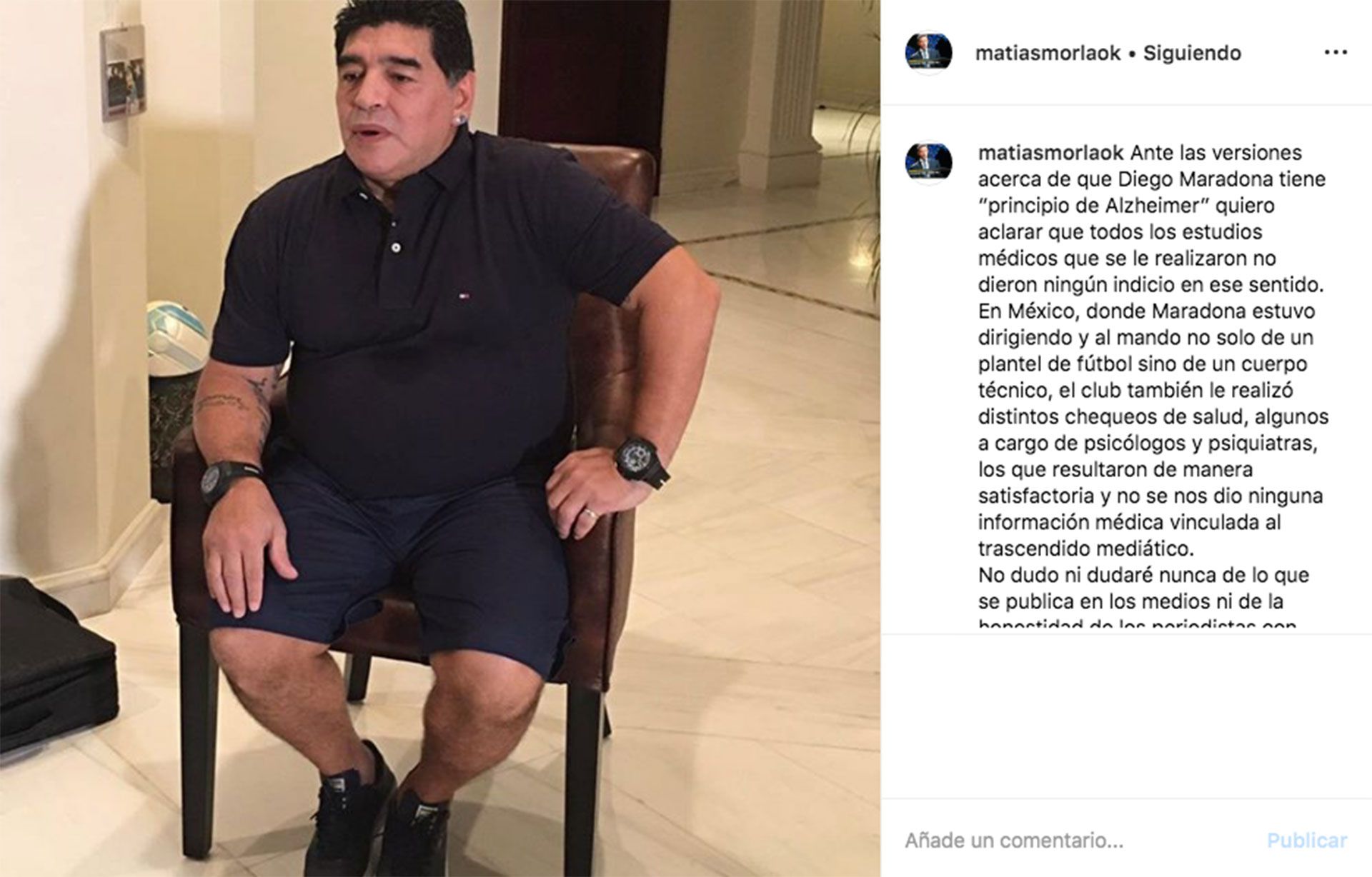 La publicación de Morla, abogado de Maradona: la primera acción para frenar los rumores