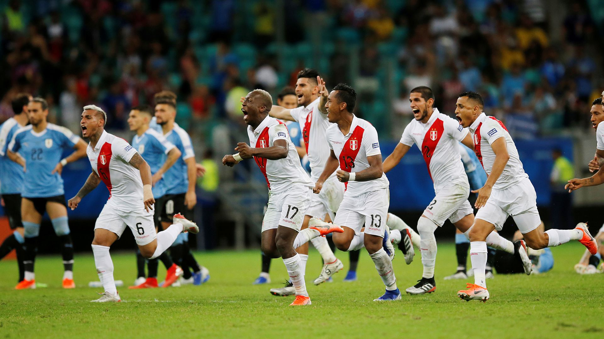 Perú eliminó a Uruguay en cuartos de final por penales, tras empatar 0-0 en el tiempo reglamentario (Reuters)