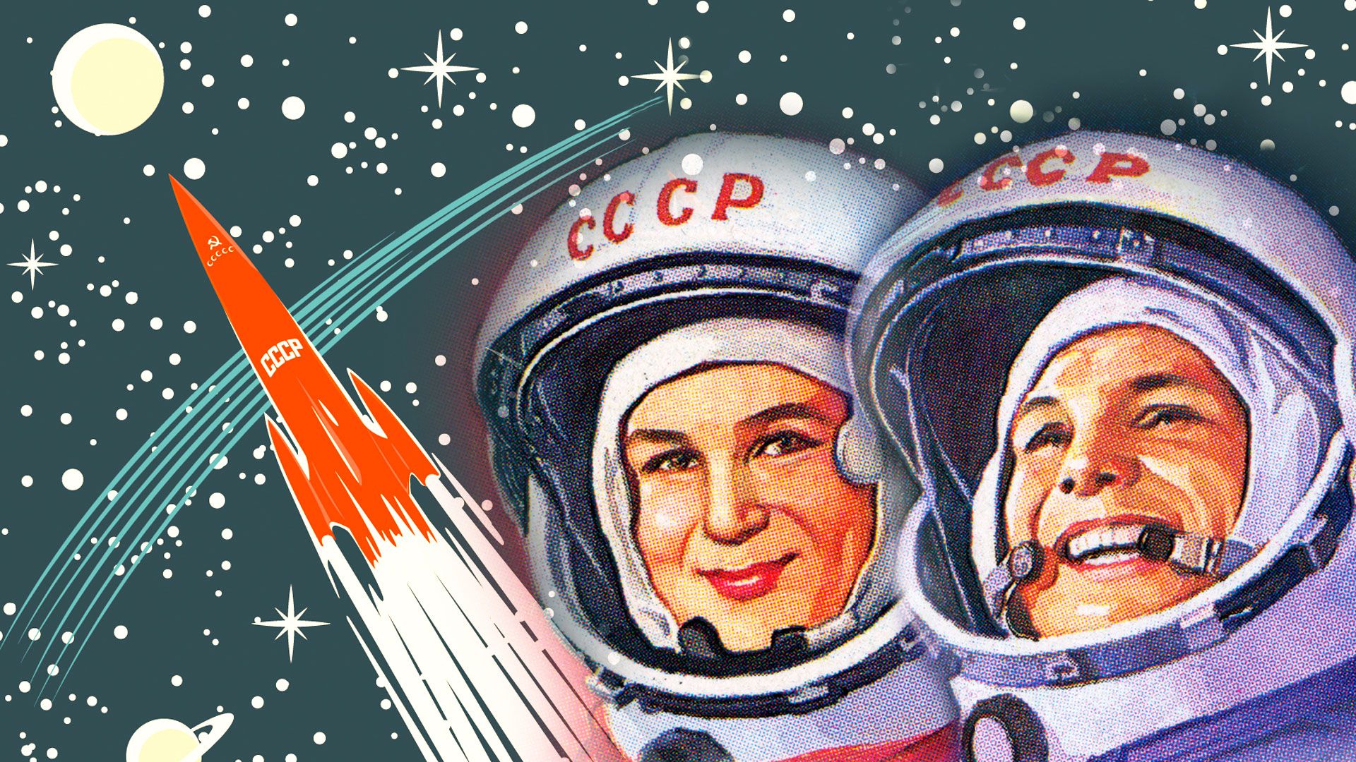 Valentina Tereshkova y Yuri Gagarin, la primera mujer y el primer hombre rusos en viajar al espacio fueron un acicate para que Estados Unidos se impusiera llegar primero a la luna.