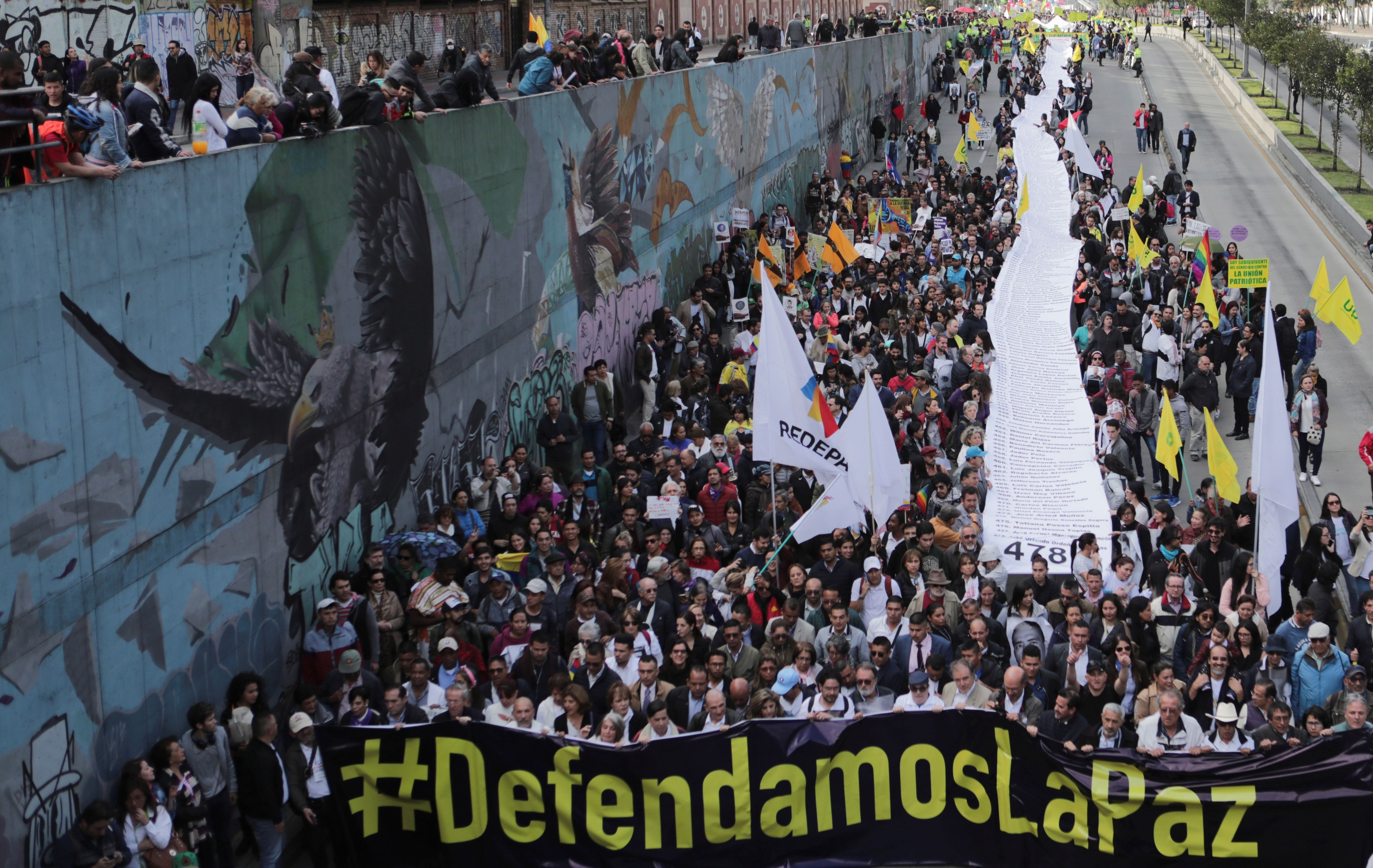 Un momento de la manifestación en Bogotá (REUTERS/Luisa Gonzalez)