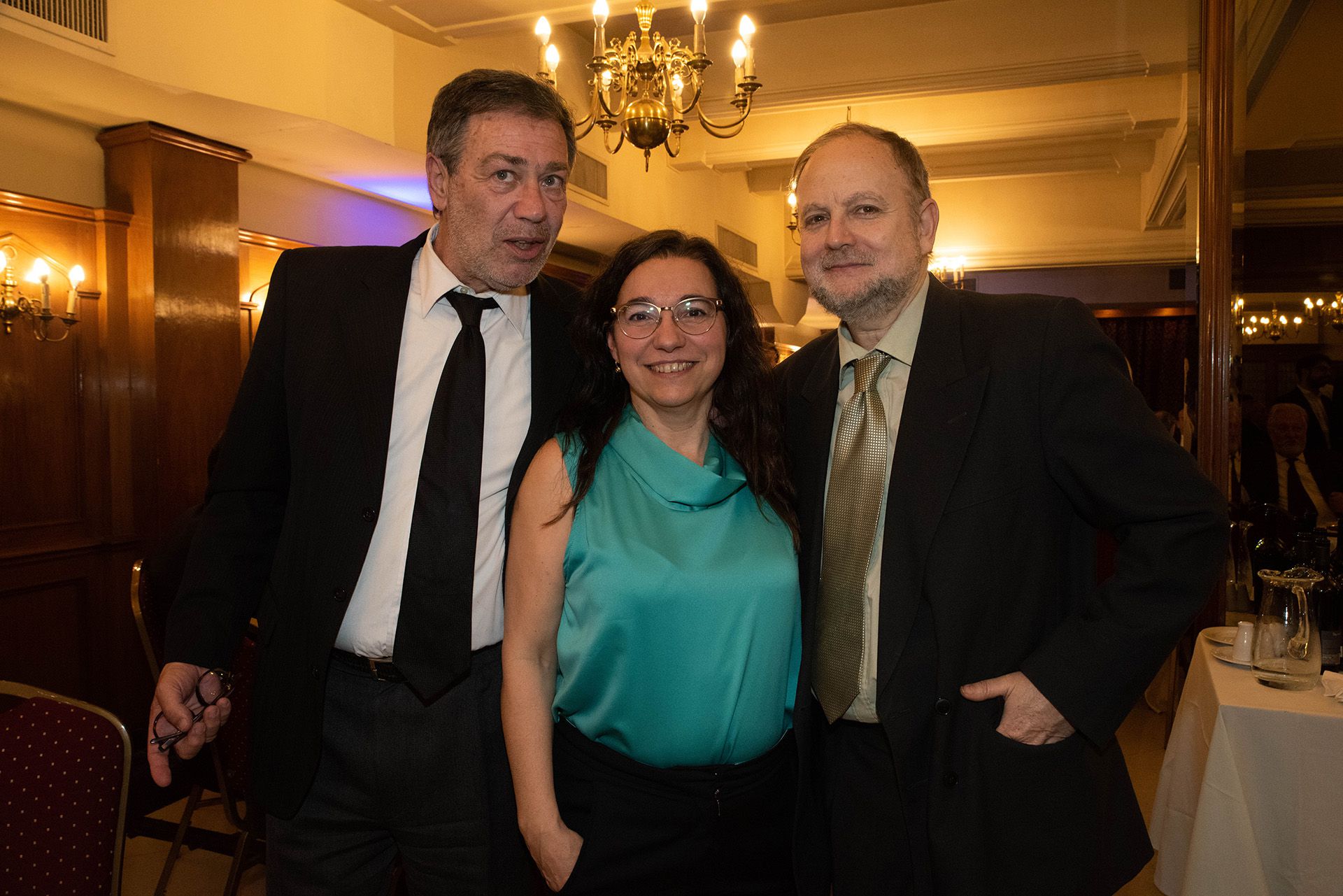 Los periodistas Sergio Levit, Analía Argento (Infobae) y Marcelo Helfgot (Clarín)