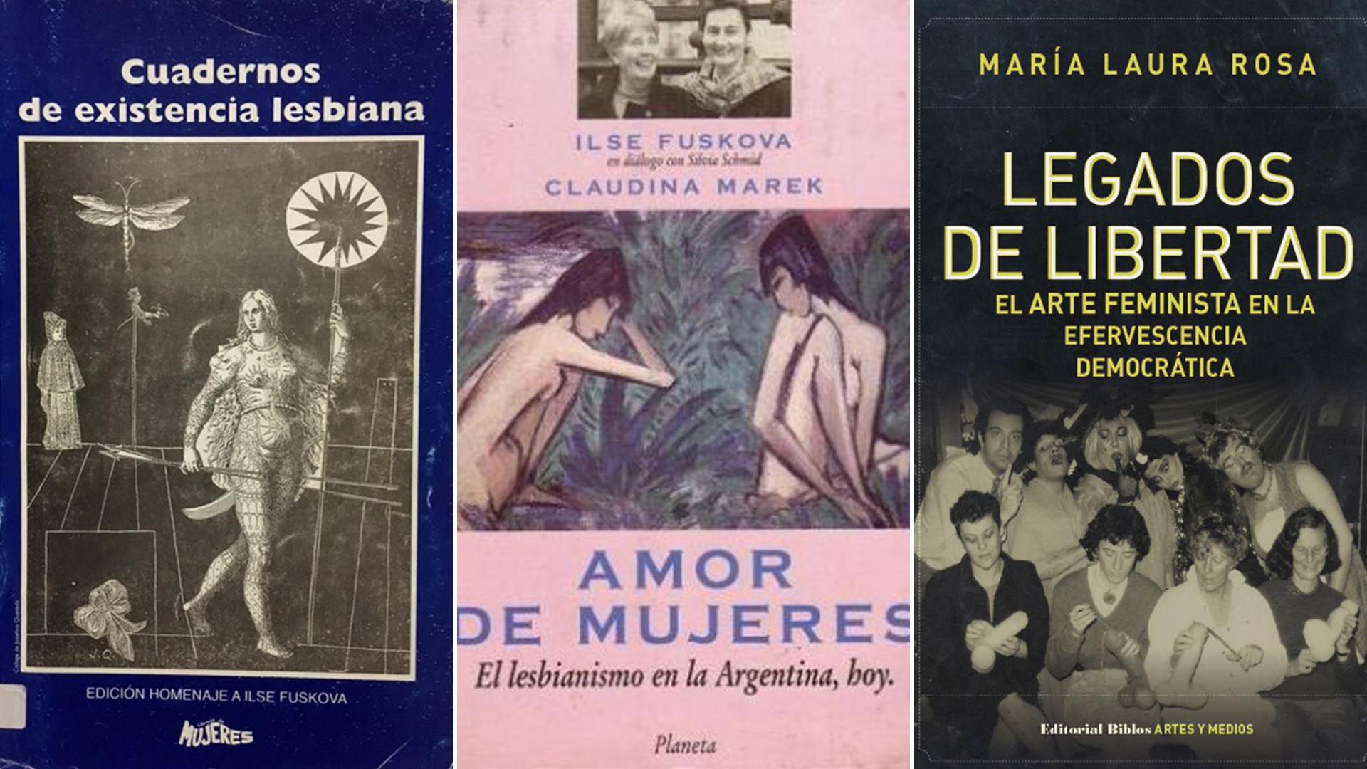 Cuaderno de existencia lesbiana (Librería de Mujeres), Amor de mujeres. El lesbianismo en la Argentina, hoy (Planeta) y Legados de libertad: el arte feminista en la efervescencia democrática (Editorial Biblos)