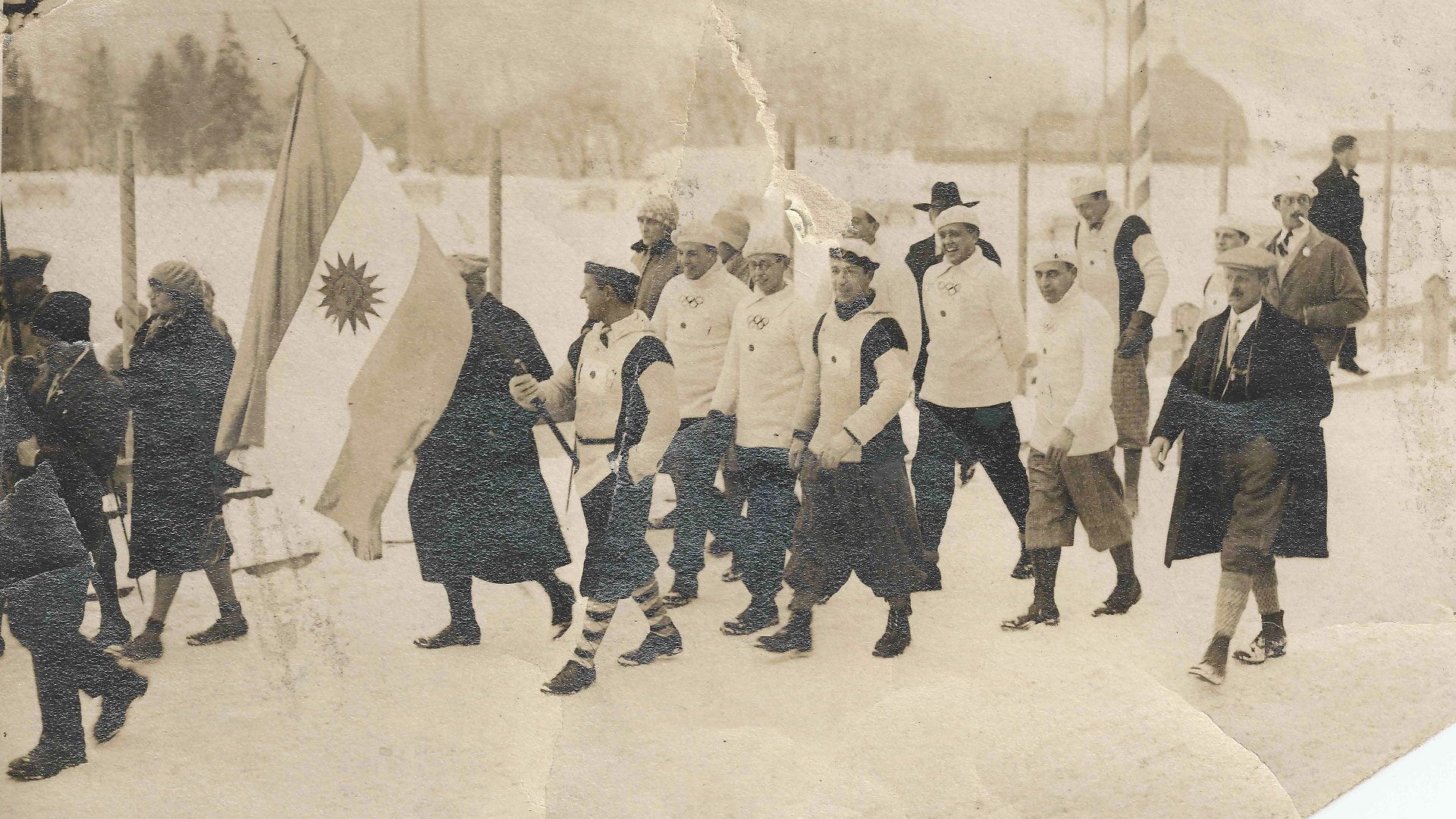 Horacio Gramajo padre, en los juegos olímpicos de invierno de 1928