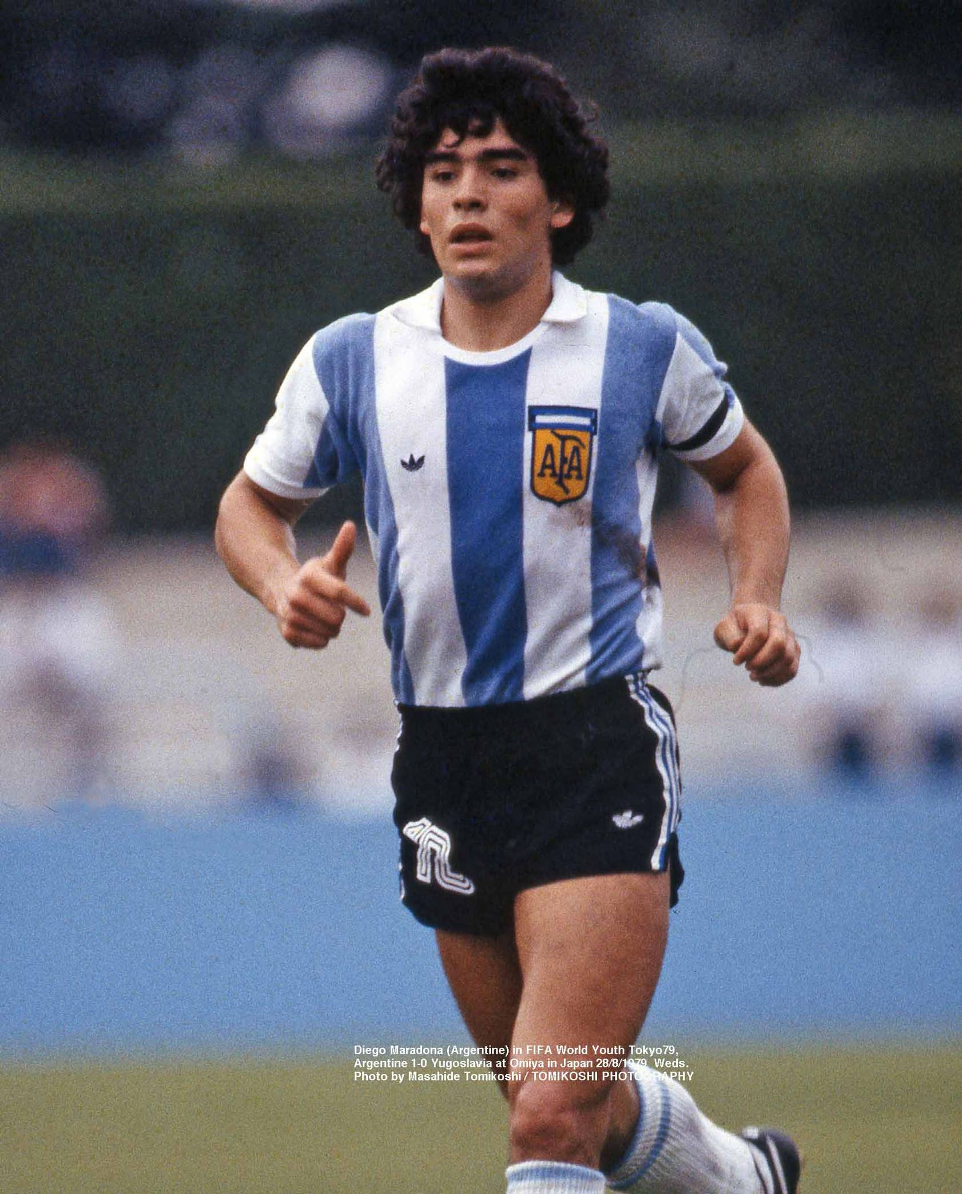 Diego Maradona en el mundial juvenil de 1979 (Masahide Tomikoshi)