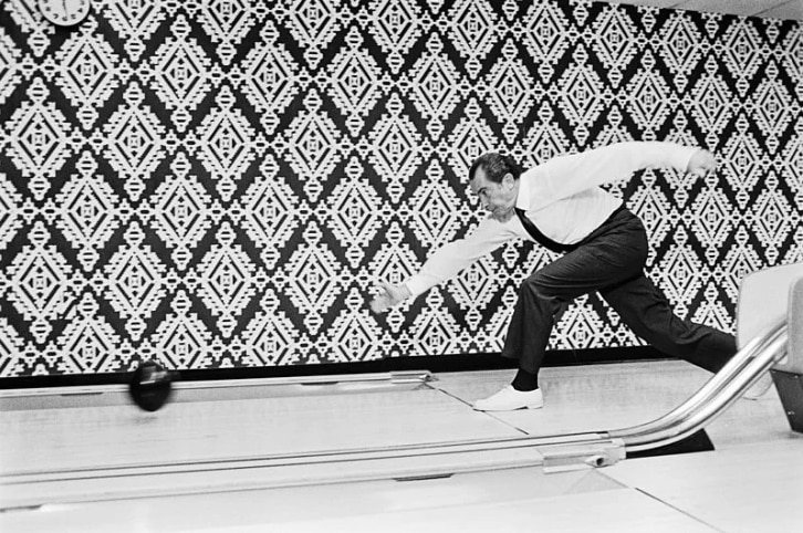 Richard Nixon era un buen jugador de bowling e instaló una pista en la Casa Blanca. (Wikimedia)