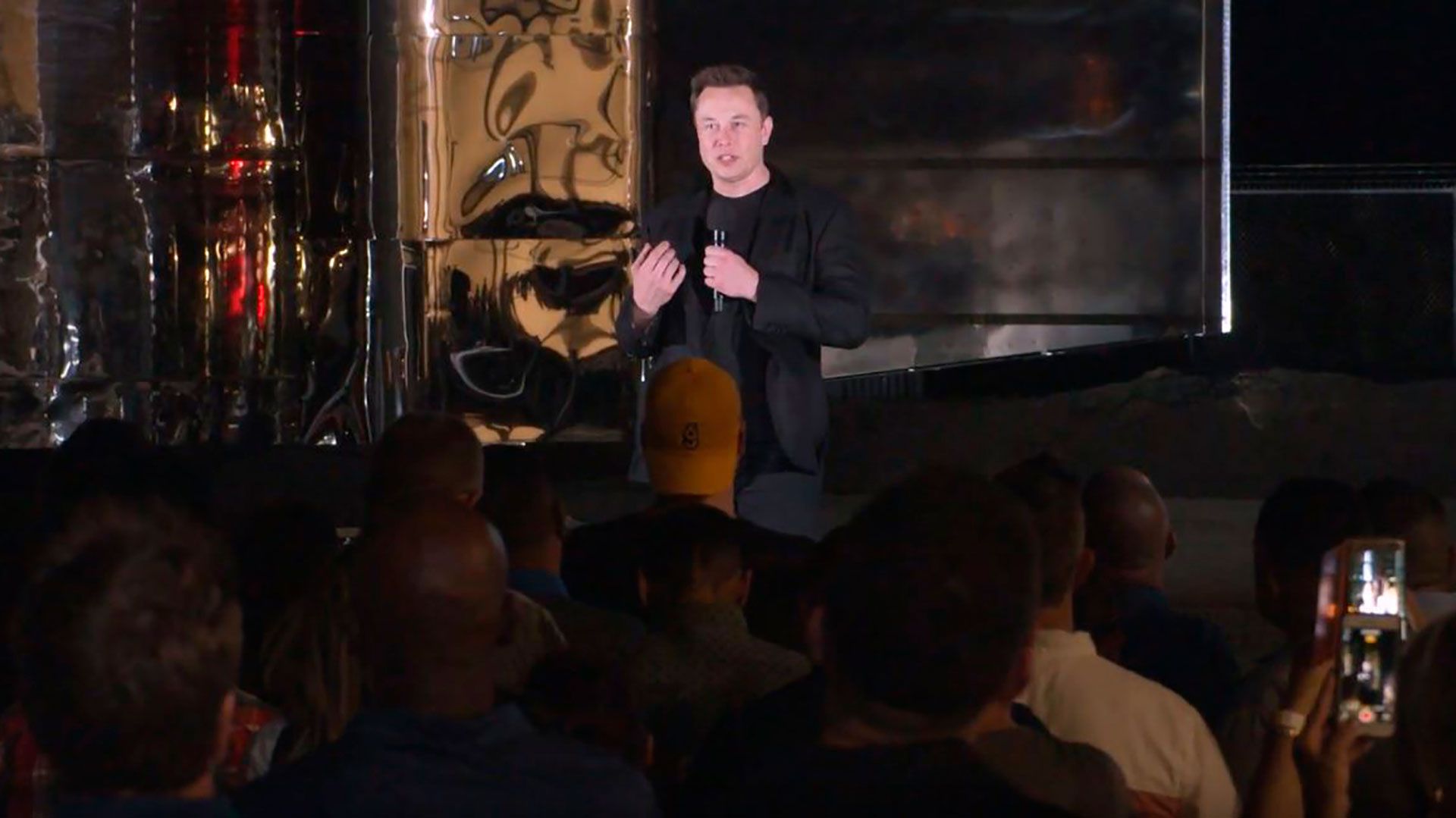 Elon Musk durante la presentación de Starship. 