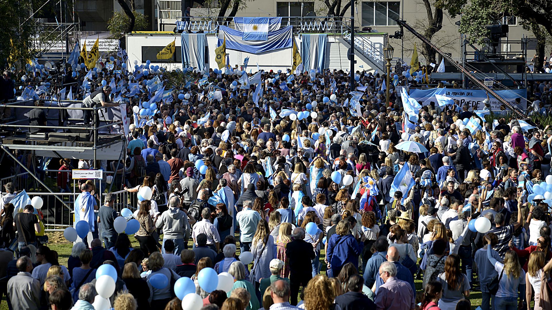 Mauricio Macri relanzó la campaña con un acto en el barrio porteño de Belgrano 