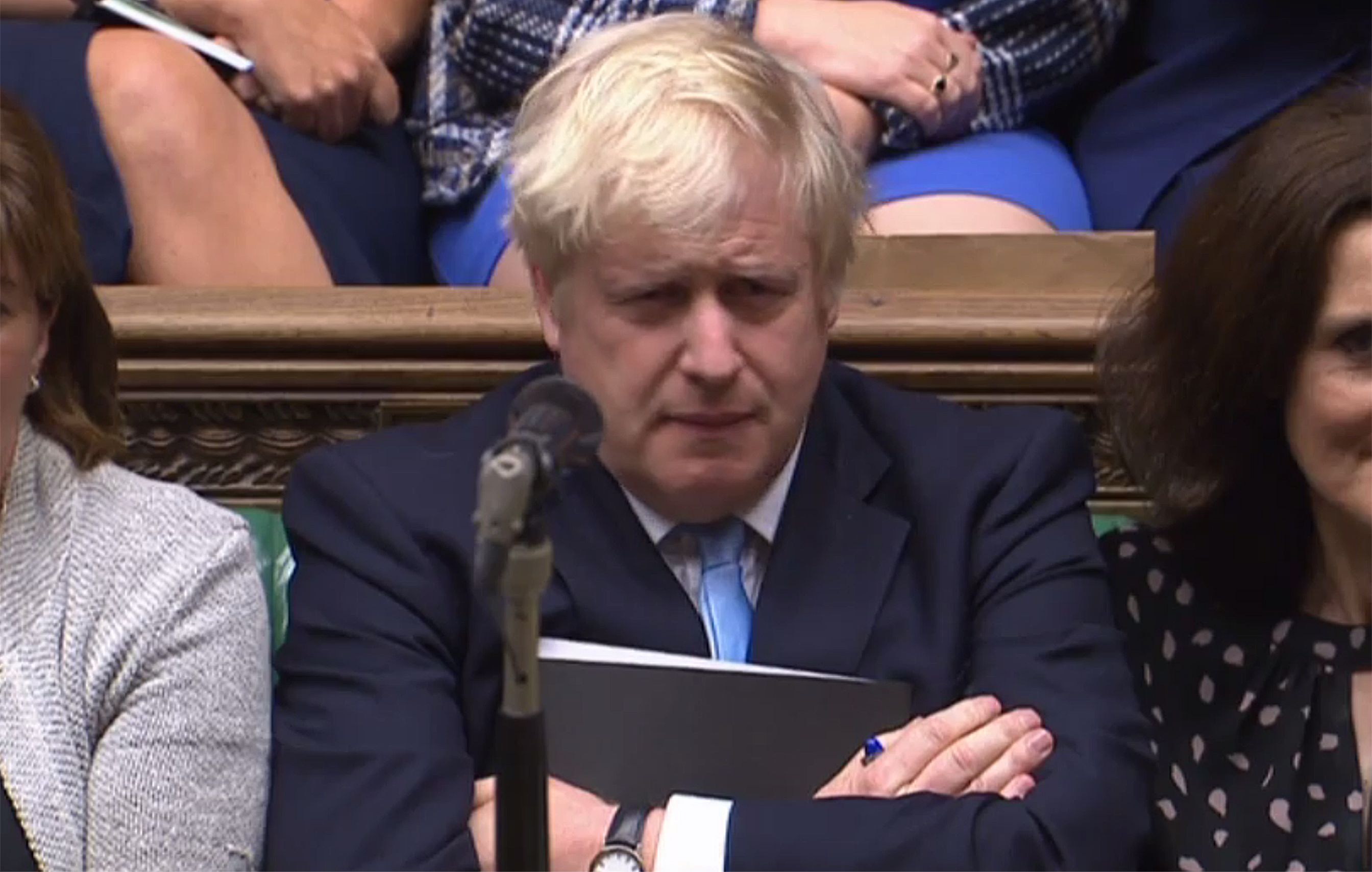 Boris Johnson, en una sesión del Parlamento (AFP)