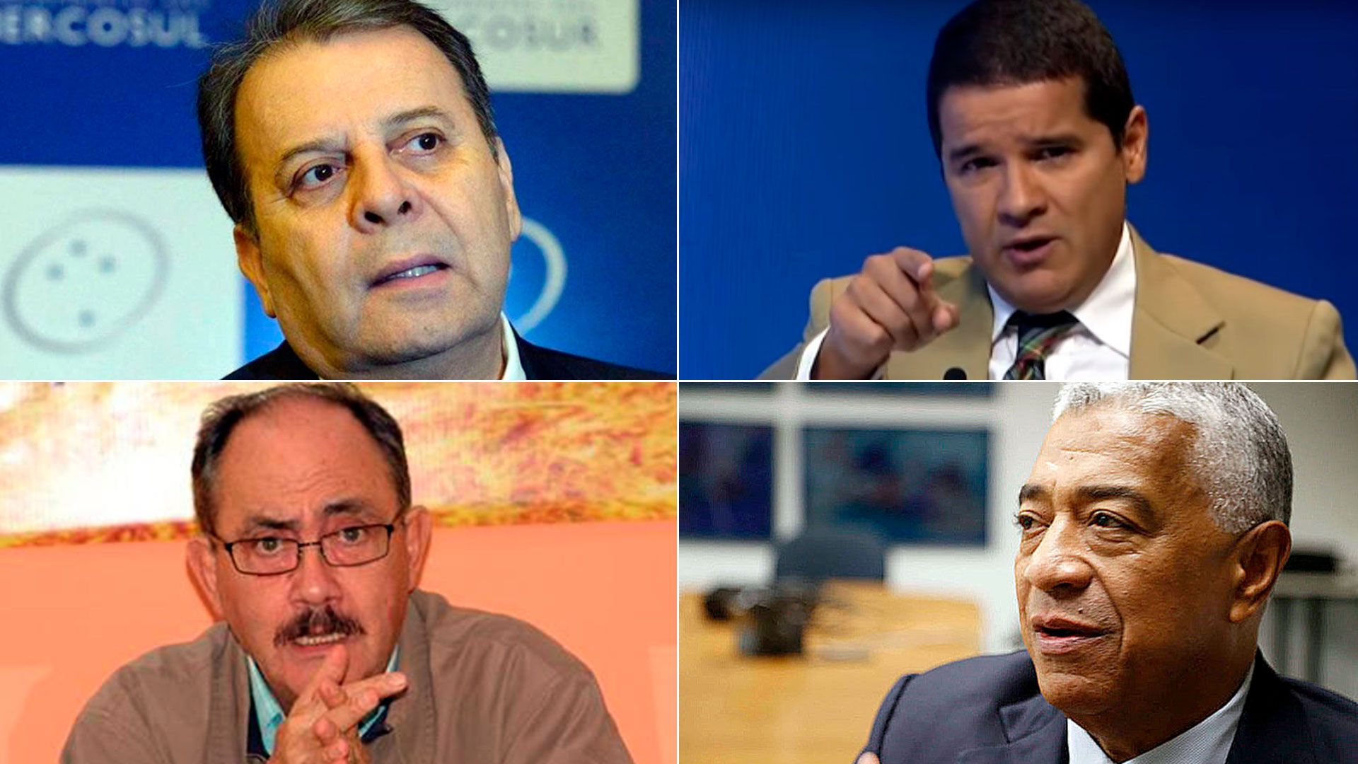 Timoteo Zambrano, Luis Augusto Romero, Claudio Fermín y Felipe Mujica, los opositores que firmaron el acuerdo con el chavismo
