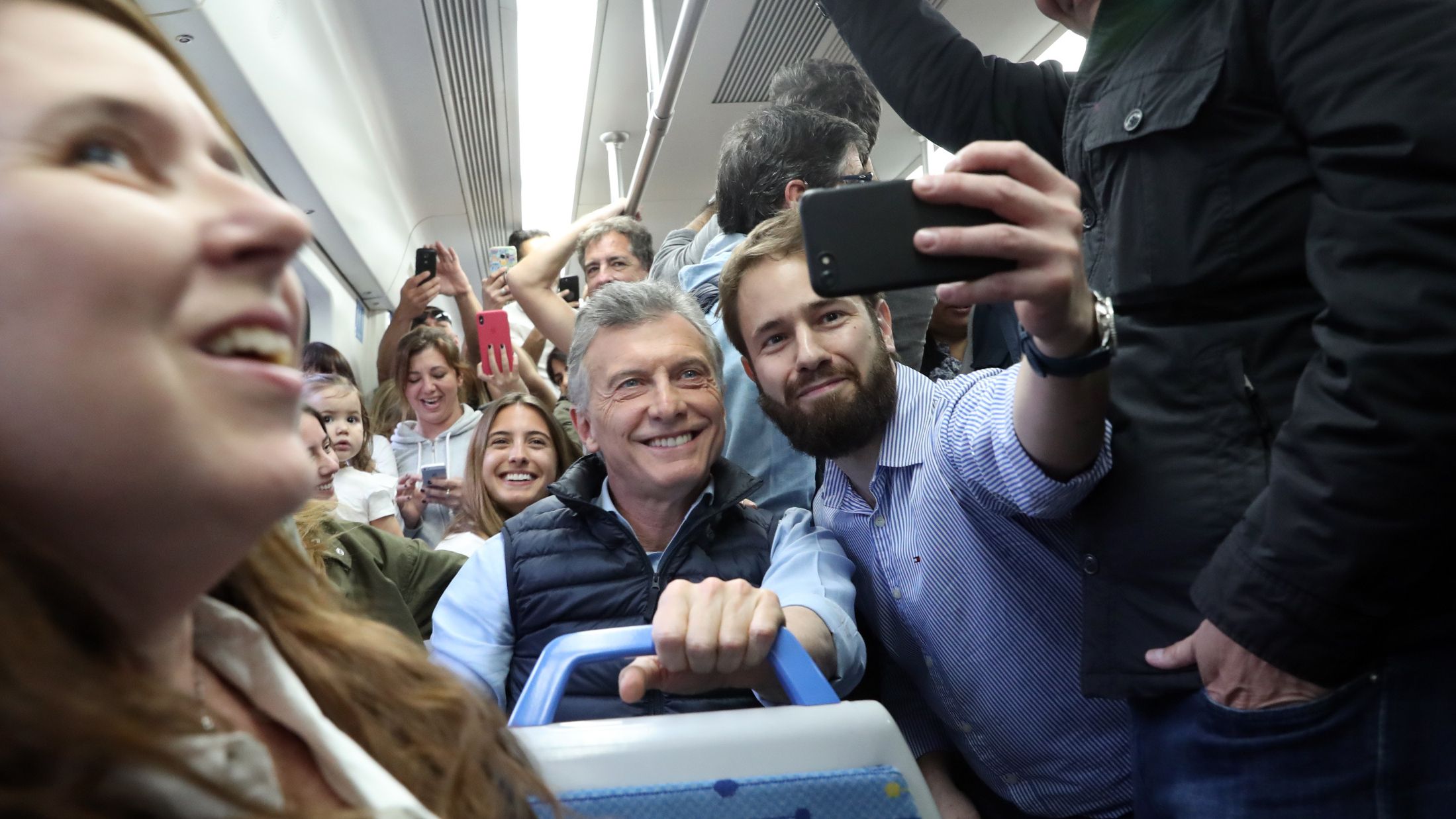 Macri, el sábado en el tren camino a la marcha de Belgrano