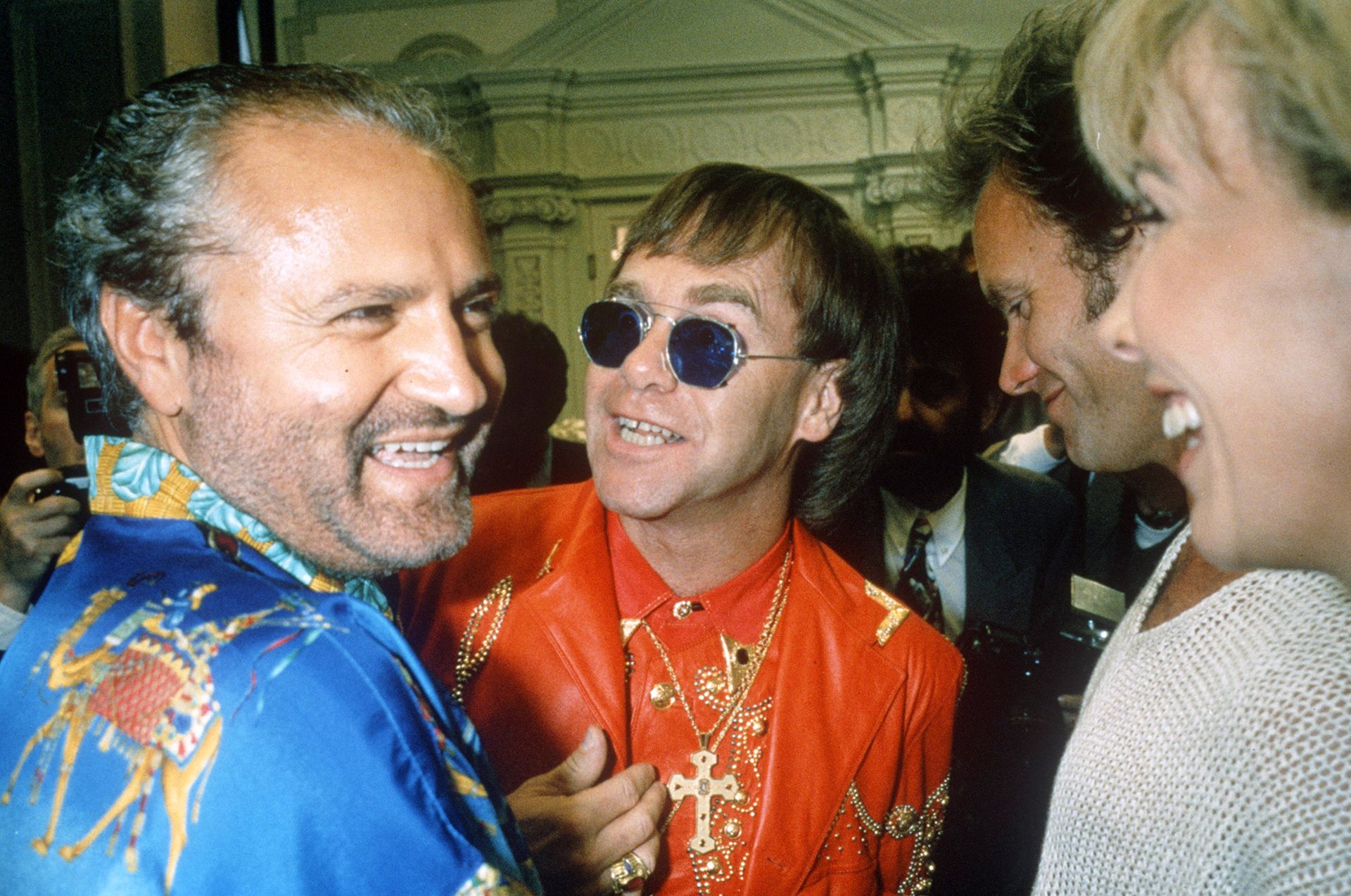 Gianni Versace y Elton John en Londres (1992) / (Shutterstock)