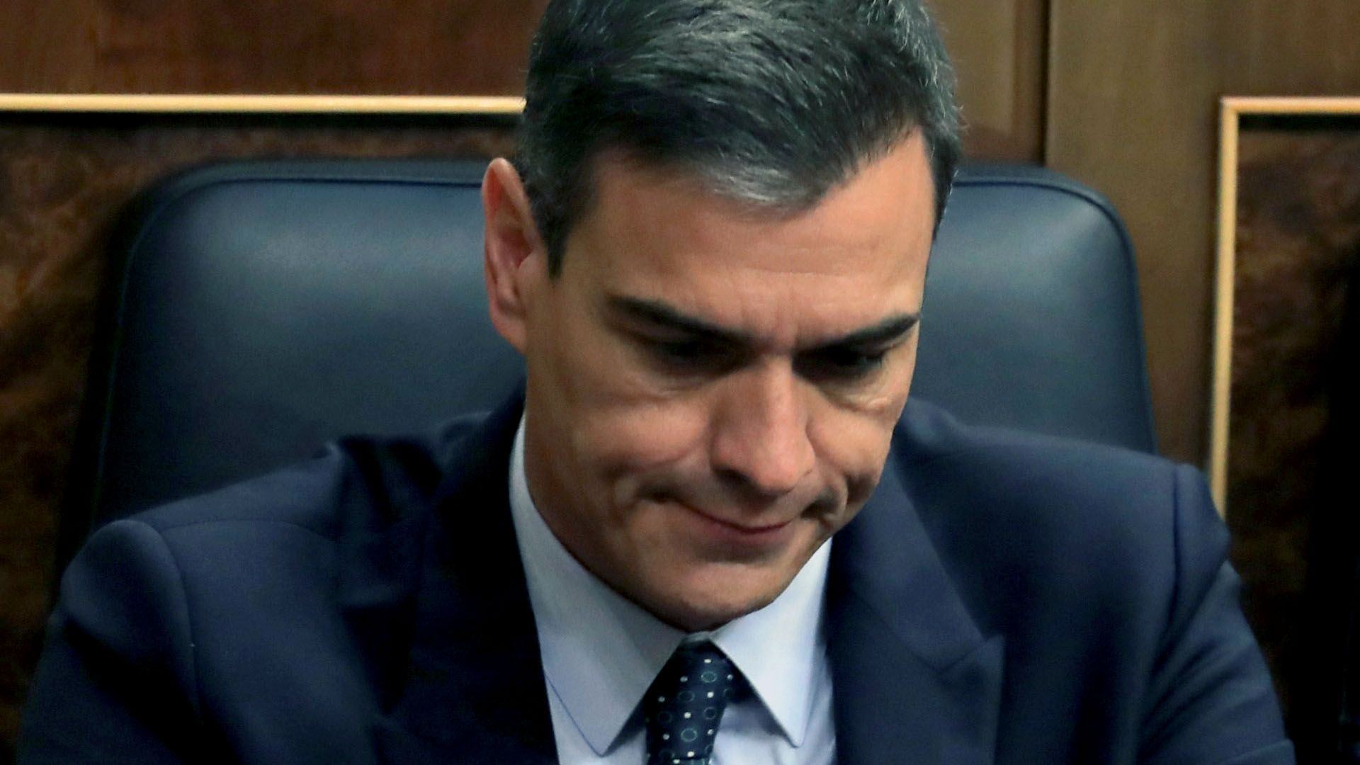 Sánchez muestra su frutración durante el segundo día del debate de investidura, el 23 de julio de 2019.(REUTERS)
