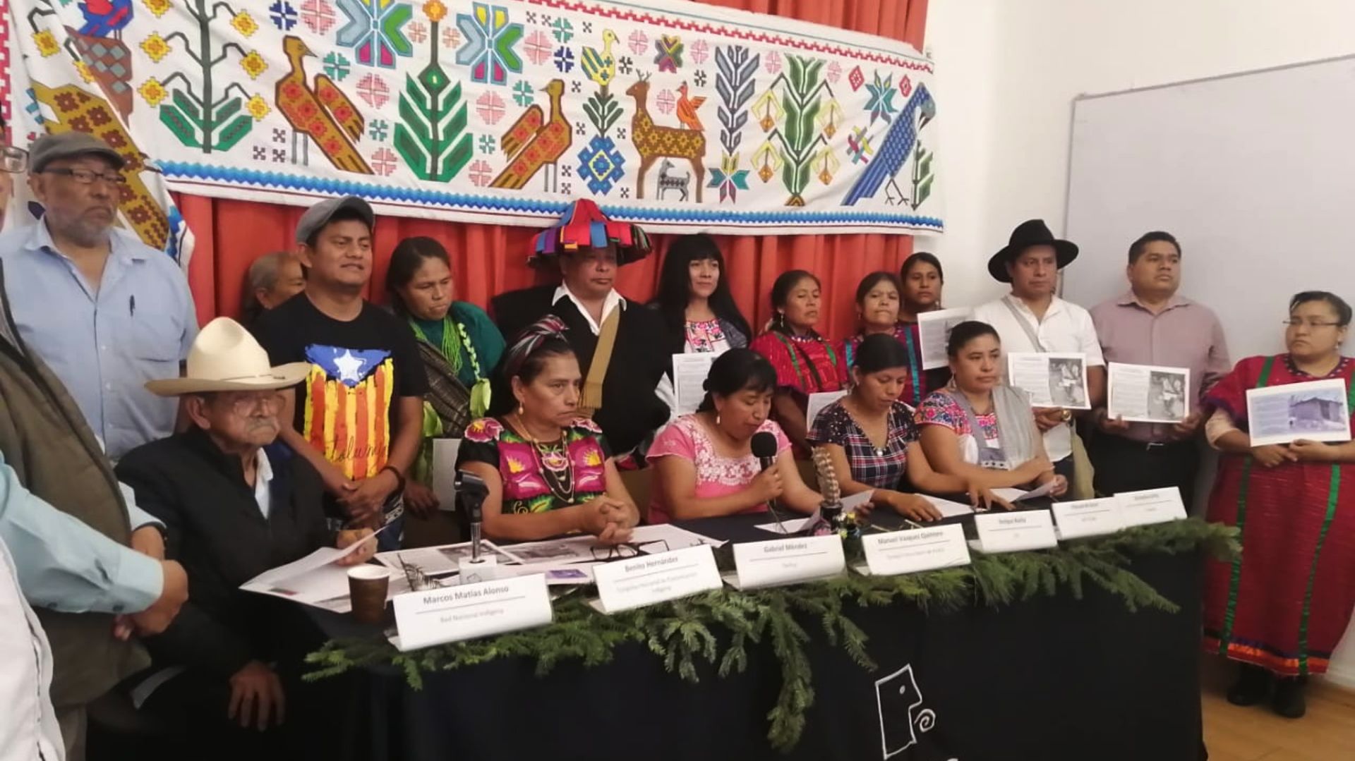 Indígenas alertaron sobre la gravedad del recorte proyectado en una conferencia de prensa (Foto: Twitter)