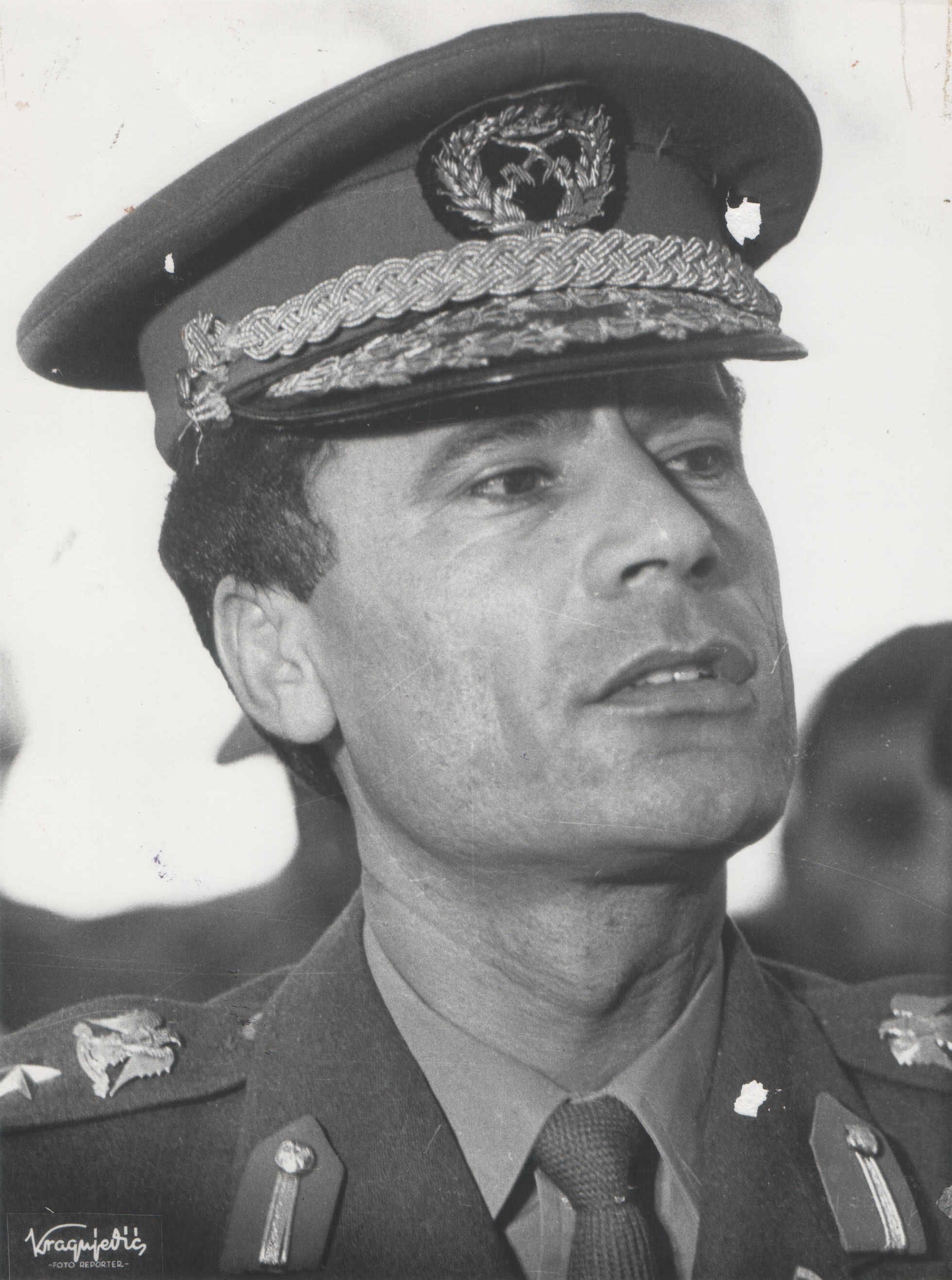 El dictador libio Muammar Gadafi durante los años 70. 