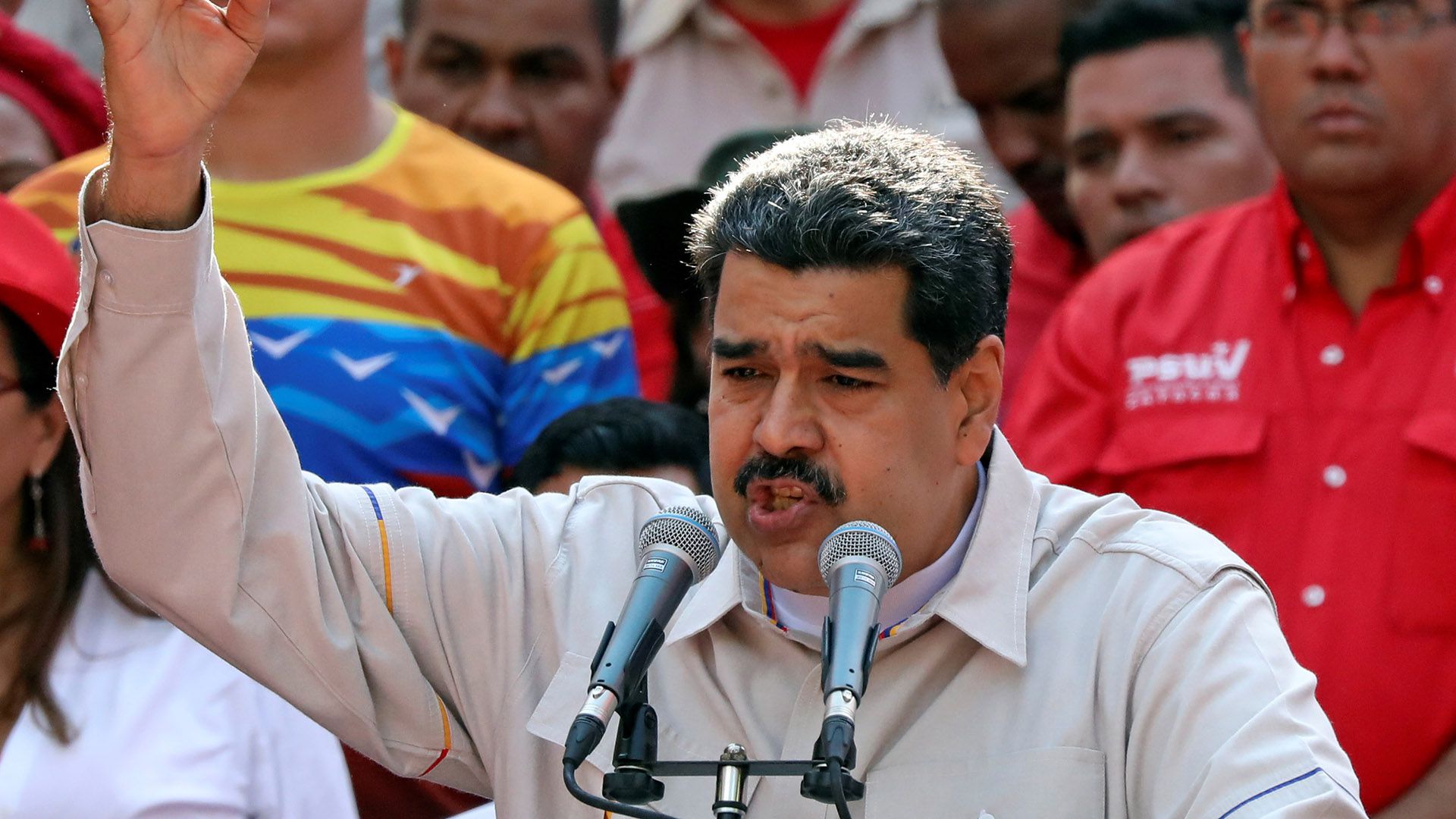 Nicolás Maduro en un acto político en Caracas el 6 de abril de 2019 (REUTERS/Manaure Quintero)