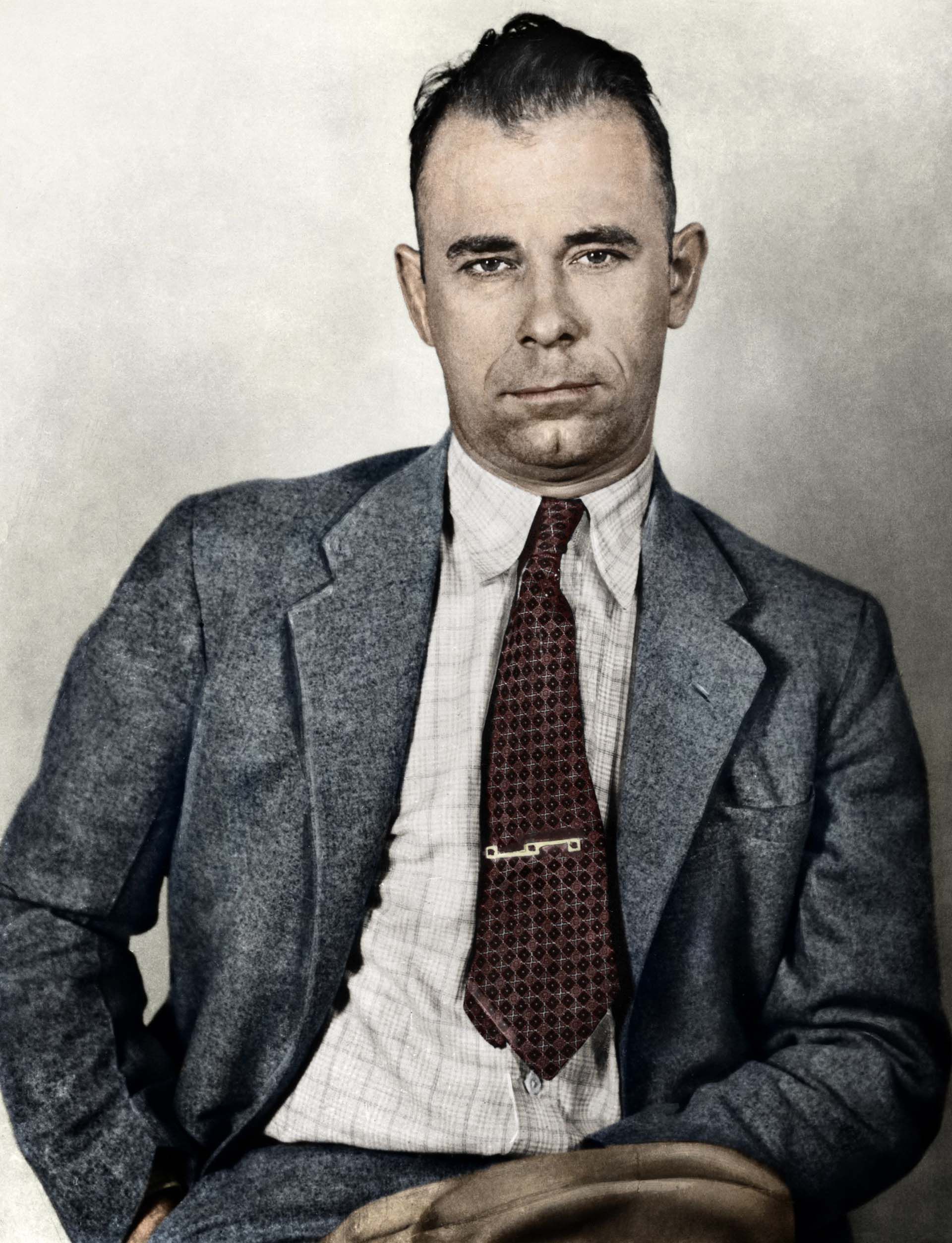 John Dillinger en una foto emblemática de su vida, tomada en 1933 (Shutterstock)