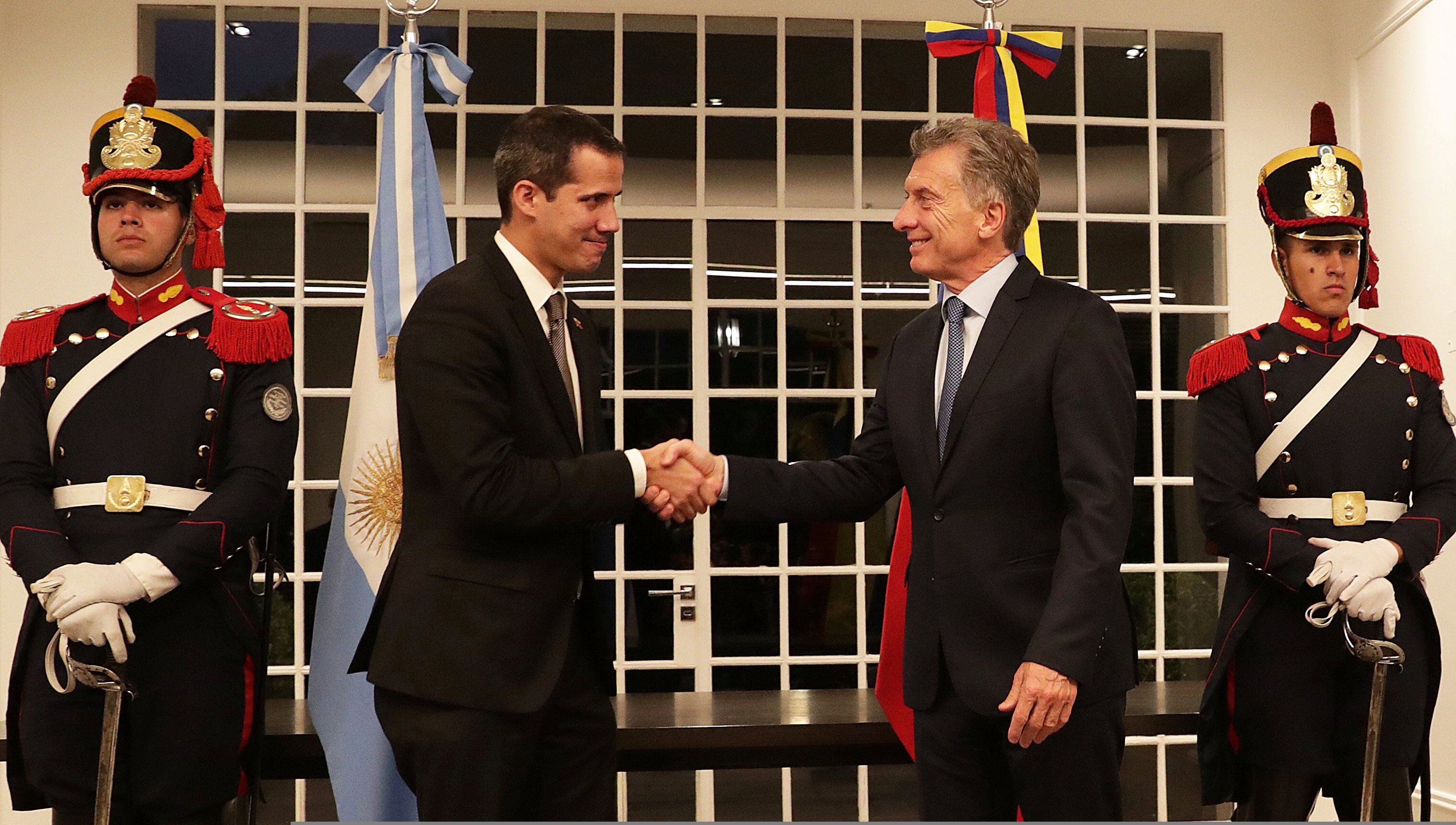 El presidente argentino Macri recibió a Guaidó en marzo (Presidencia argentina via REUTERS)