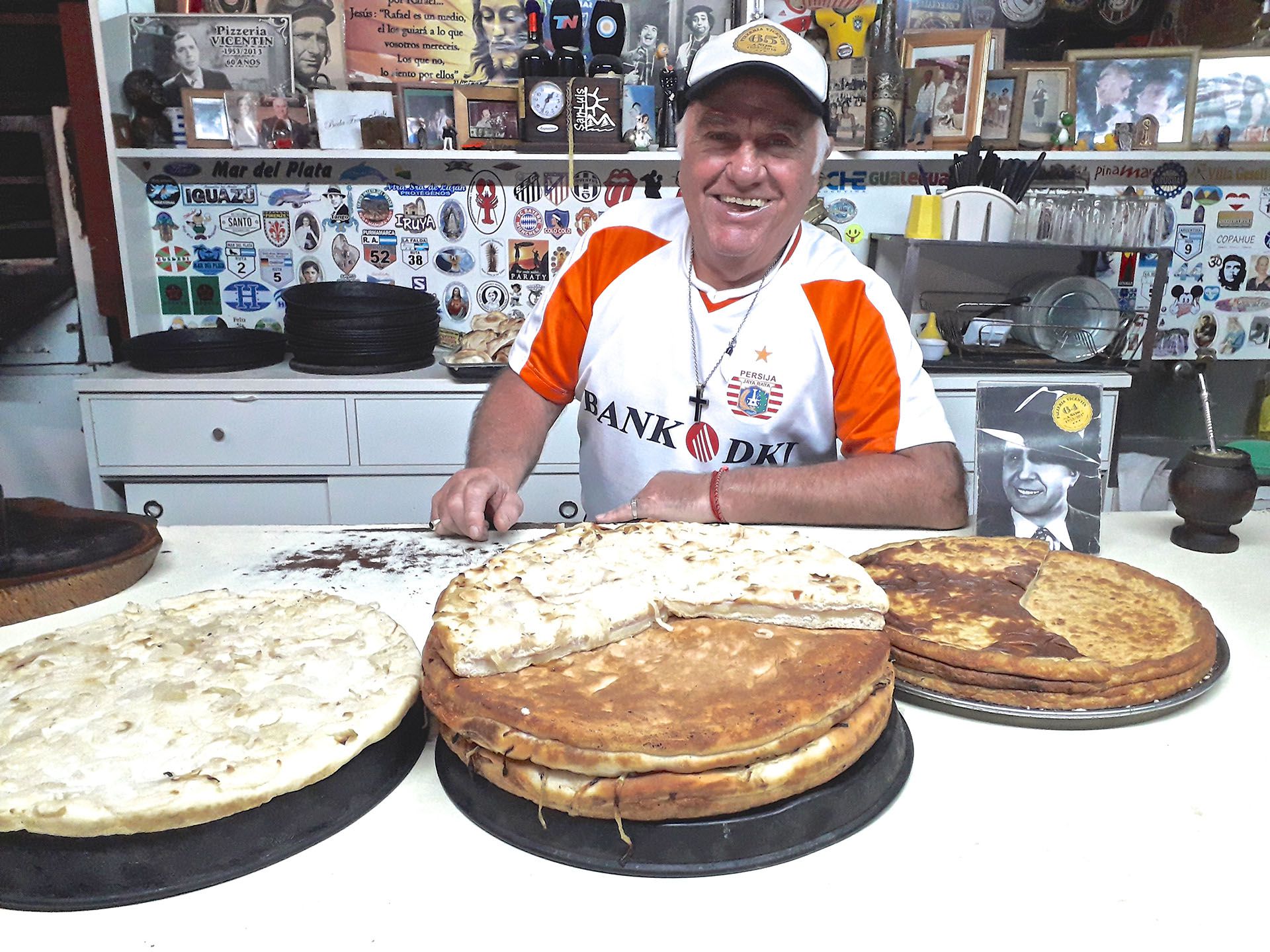 Rafael Ganovelli, dueño de la pizzería