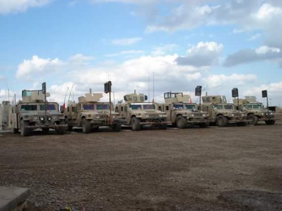El grupo que integraba Dopazo se movía en estas seis Hummers. Todos los días tenían misiones con los mismos parámetros: escoltar a la logística que llevaba combustible, comida y otros víveres hasta Bagdad.