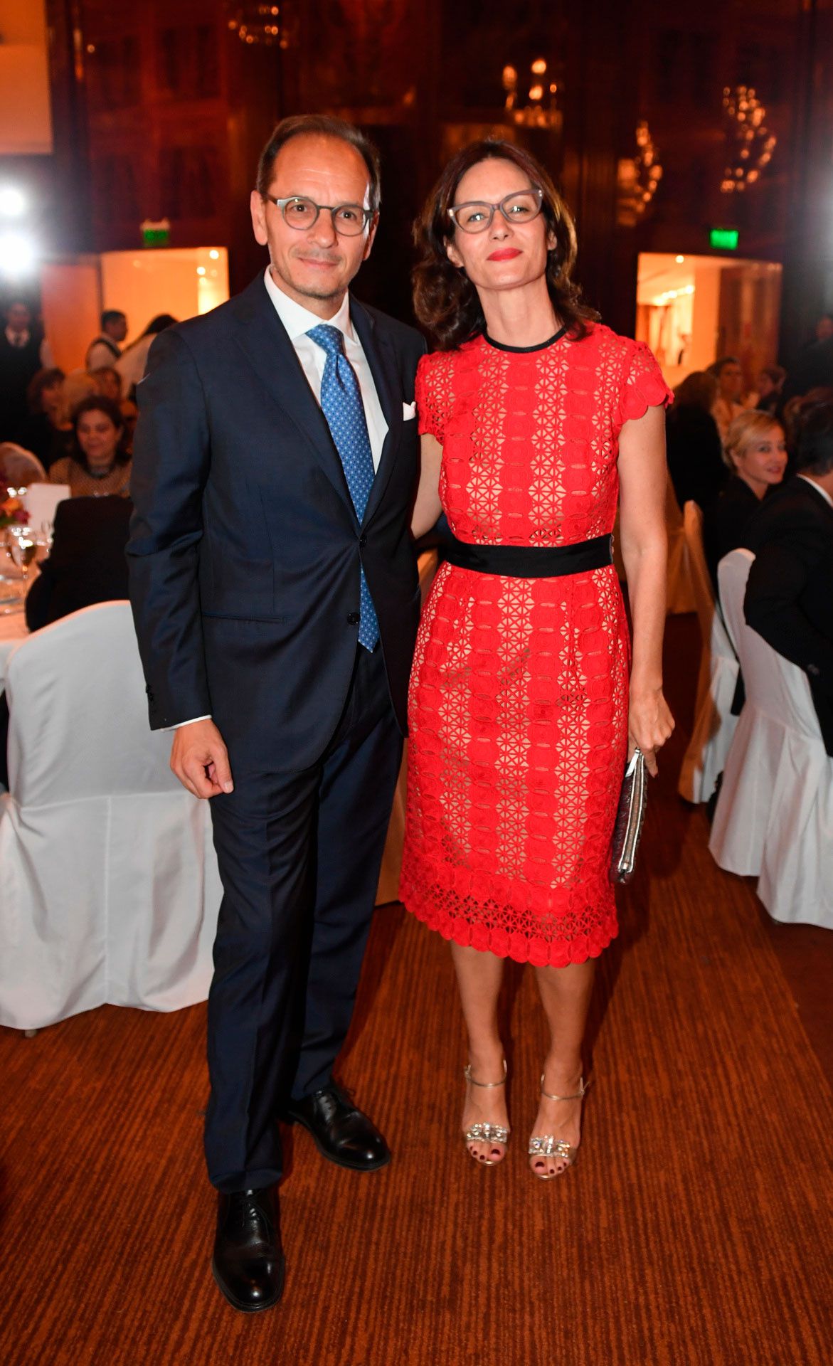 El embajador de Italia en la Argentina, Giuseppe Manzo, y su mujer Alma 