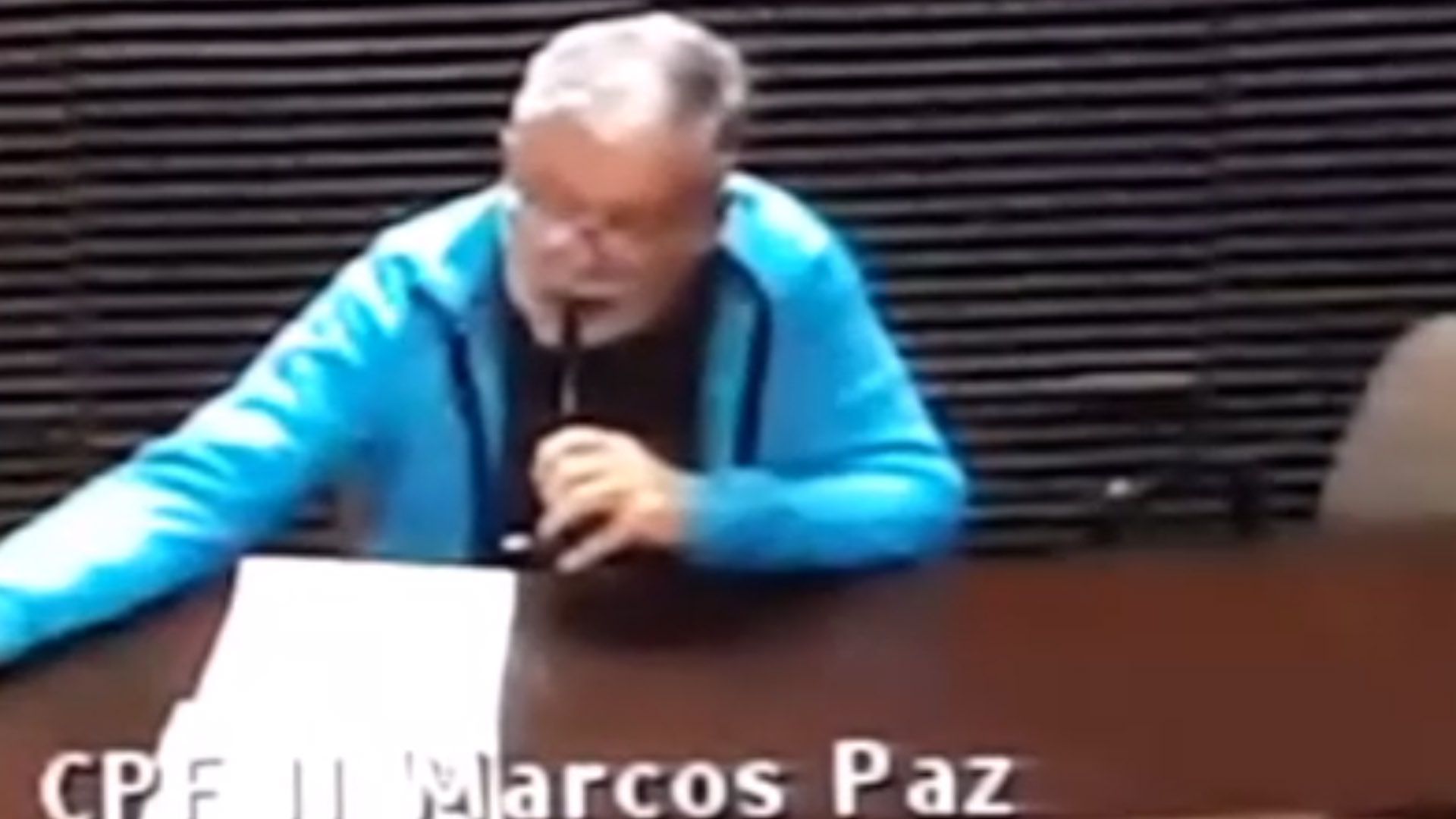 De Vido en una de sus videconferencias desde la cárcel de Marcos Paz