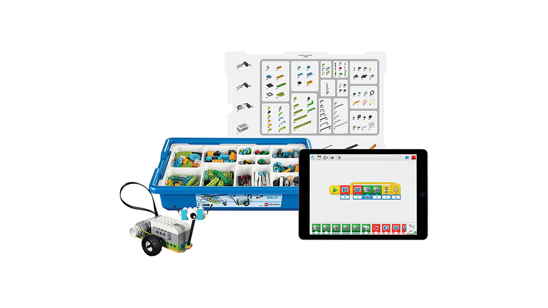 El kit de robótica y programación de Lego Education.