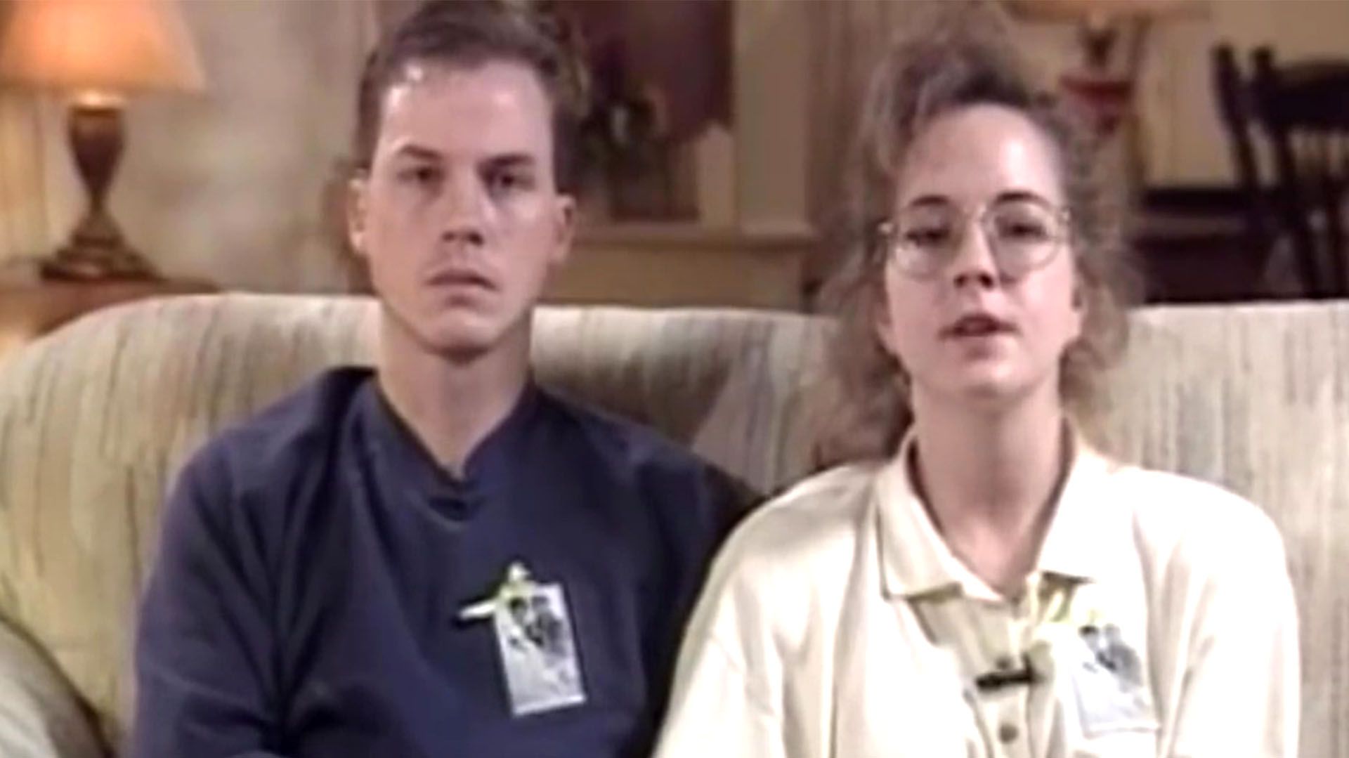 David y Susan Smith, en una entrevista concendida en televisión, cuando denunciaron el secuestro de sus hijos. Todavía no se conocía la verdad