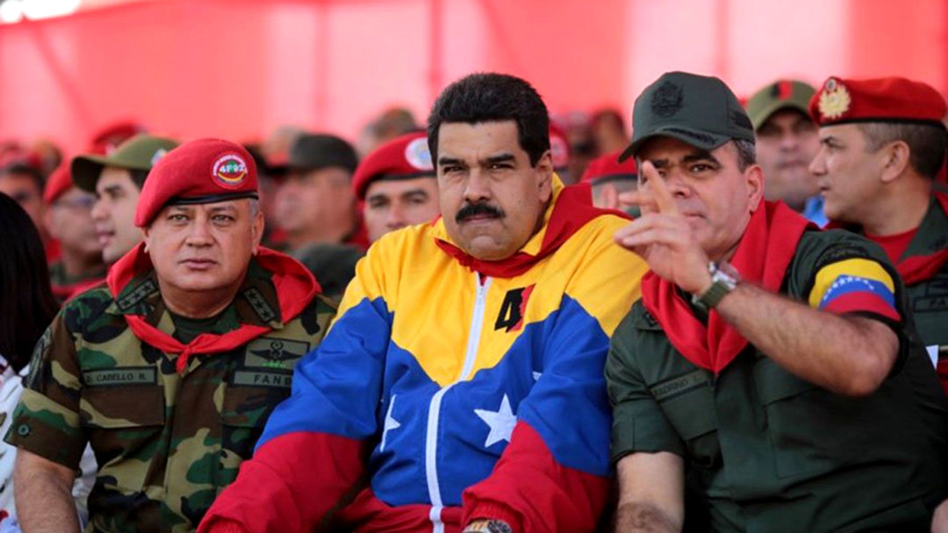 Diosdado Cabello, Nicolás Maduro y Padrino López