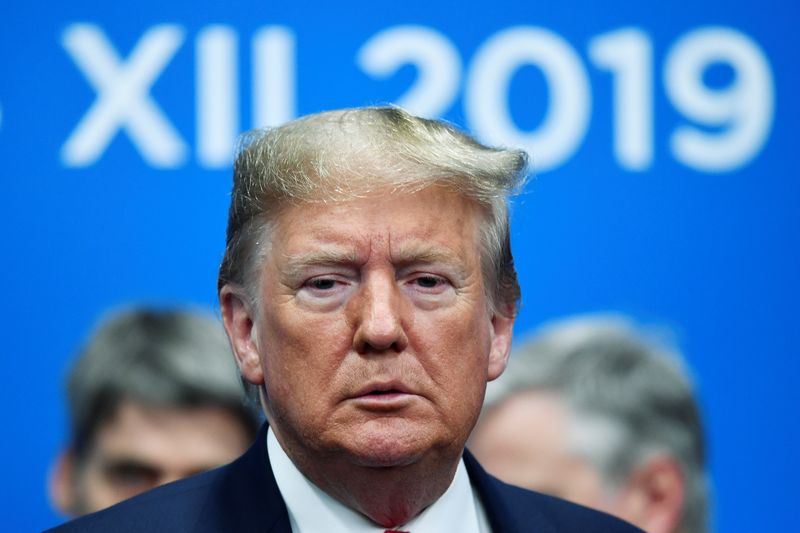 El presidente estadounidense, Donald Trump, durante la cumbre de la OTAN en Watford, Reino Unido. 4 de diciembre de 2019. REUTERS/Toby Melville.