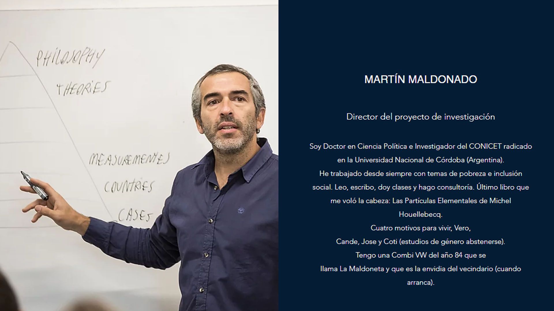 Martín Maldonado es profesor y director del proyecto Czekalinski (Foto Proyecto Czekalinski)