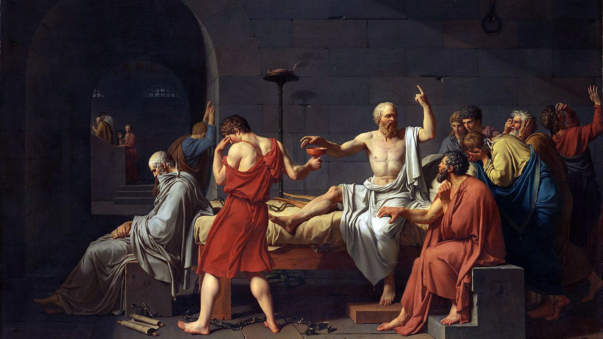 "La muerte de Sócrates", de Jacques Louis David. (Wikimedia Commons / Metropolitan Museum of Art)