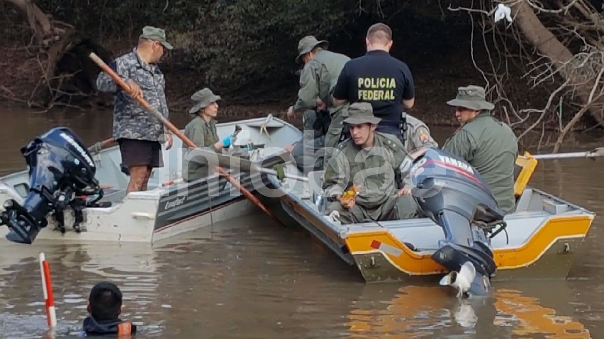2018: personal de Gendarmería comienza la búsqueda en el río Uruguay.