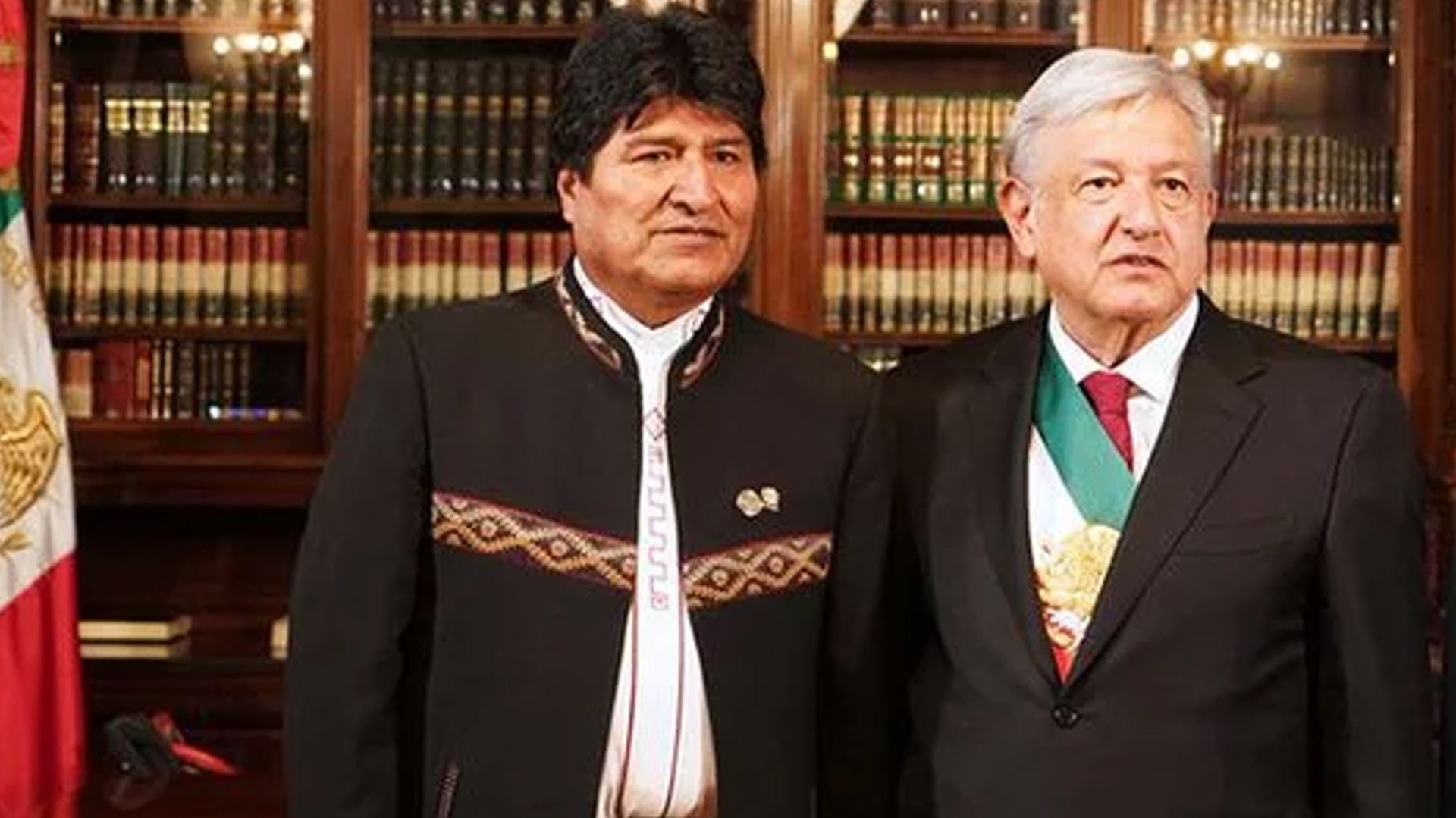El ex presidente Evo Morales en compañía de Andrés Manuel López Obrador (Foto: Presidencia)